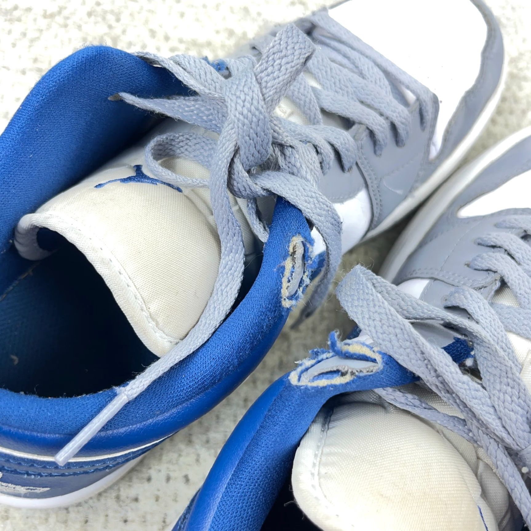Jordan Brand Nike Air Jordan 1 Low Women’s Sneakers Size 10.5 Blue Gray Retro Casual Athletic Size US 8 / IT 38 - 7 Thumbnail