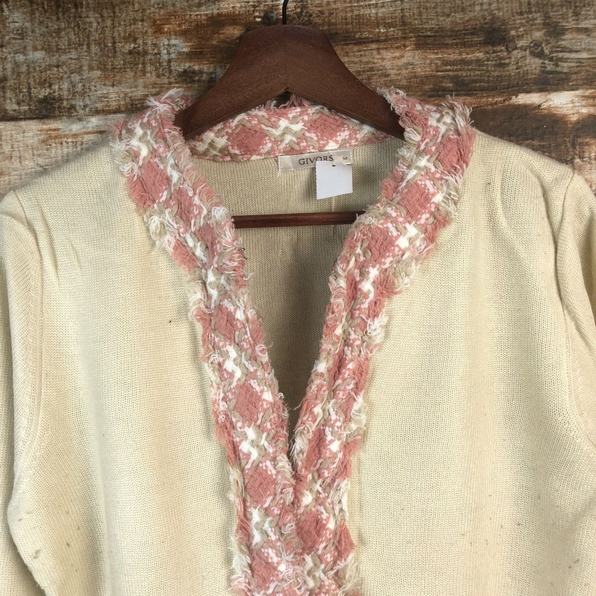 Homespun Knitwear × Japanese Brand DL Givors Pink Cardigan Knitwear #C682 Size M / US 6-8 / IT 42-44 - 4 Thumbnail