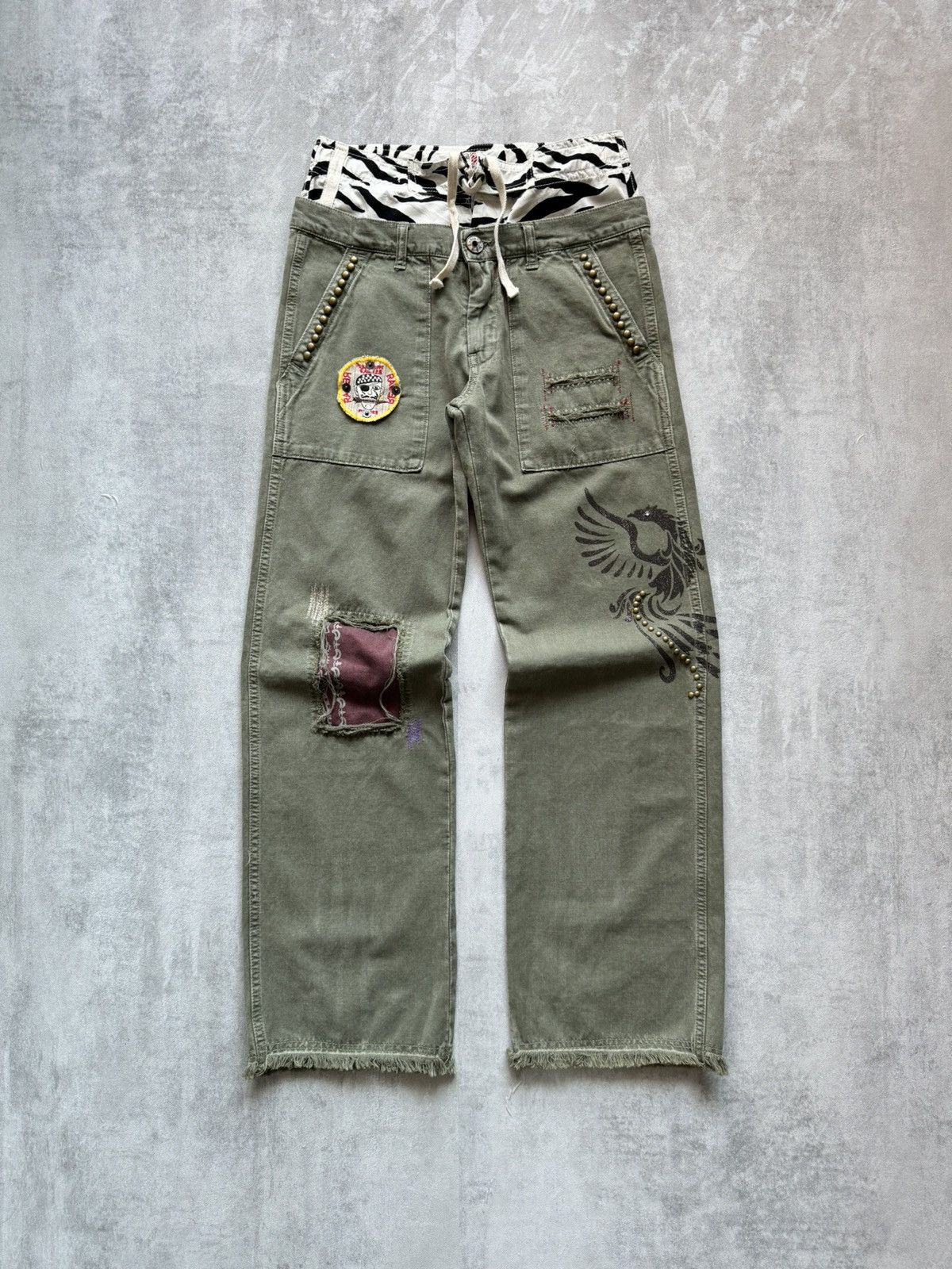 Japanese Brand Rag Restyle Fatigue Pants Double Waist REGRESTYLE Size 26" / US 2 / IT 38 - 1 Thumbnail