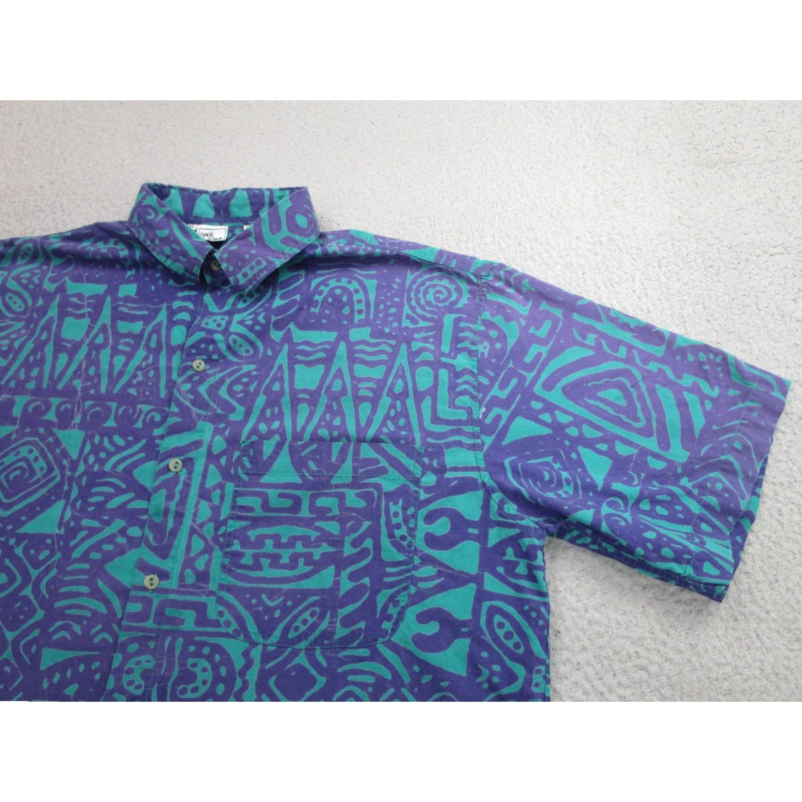 Vintage VINTAGE Back East Hawaiian Shirt Mens XL Purple Blue Aloha Tiki Camp Santa Barbara 90s Shirt Adult XL Purple Hawaiian Beach Mens Size US XL / EU 56 / 4 - 2 Thumbnail