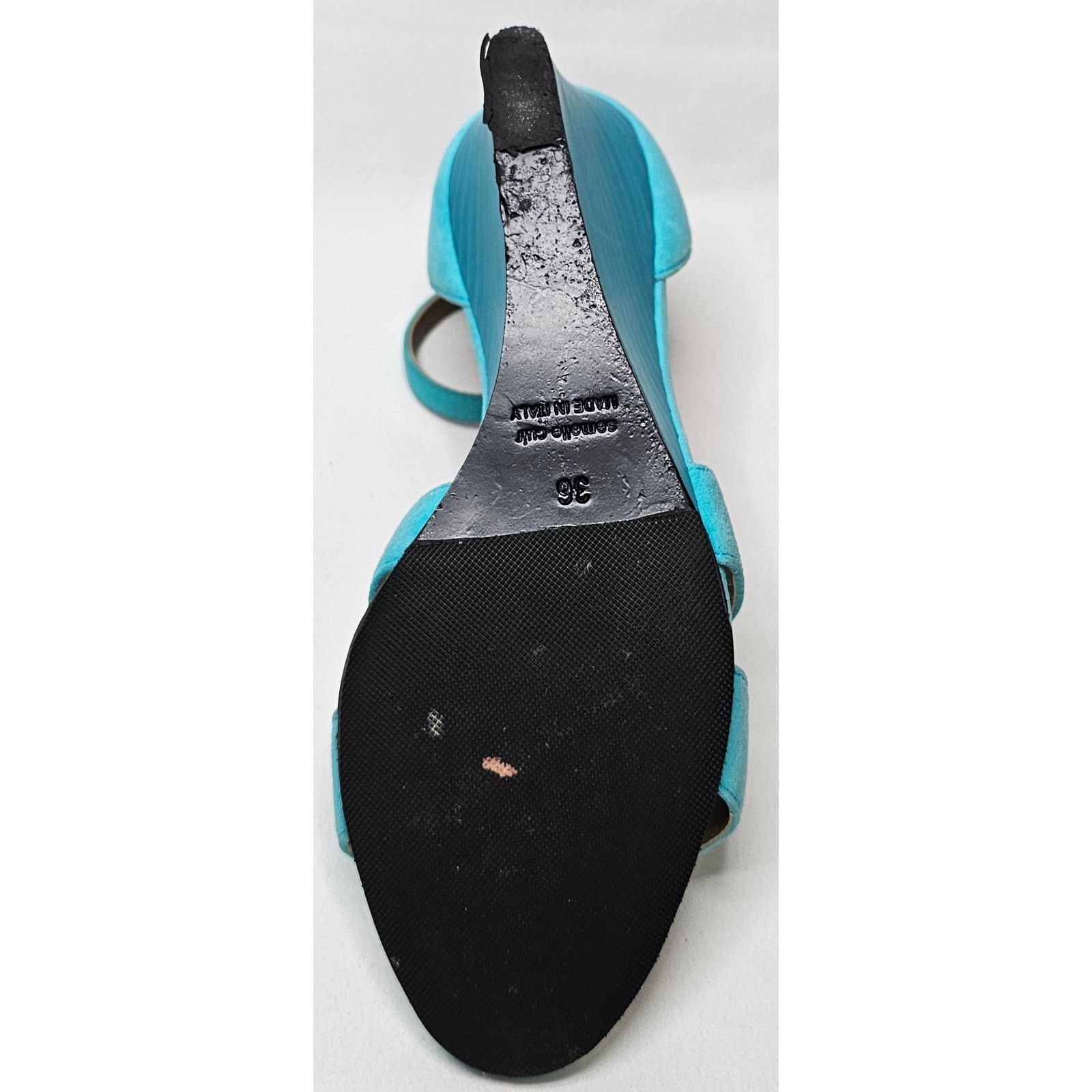 Hermes Hermès Legend Turquoise Suede Sandals Size US 6 / IT 36 - 7 Thumbnail
