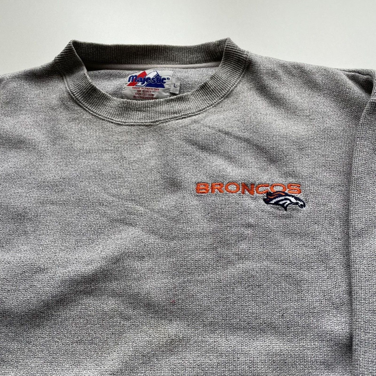 Majestic Vintage 90s Denver Broncos NFL Majestic Crewneck XL Rare Size US XL / EU 56 / 4 - 2 Thumbnail