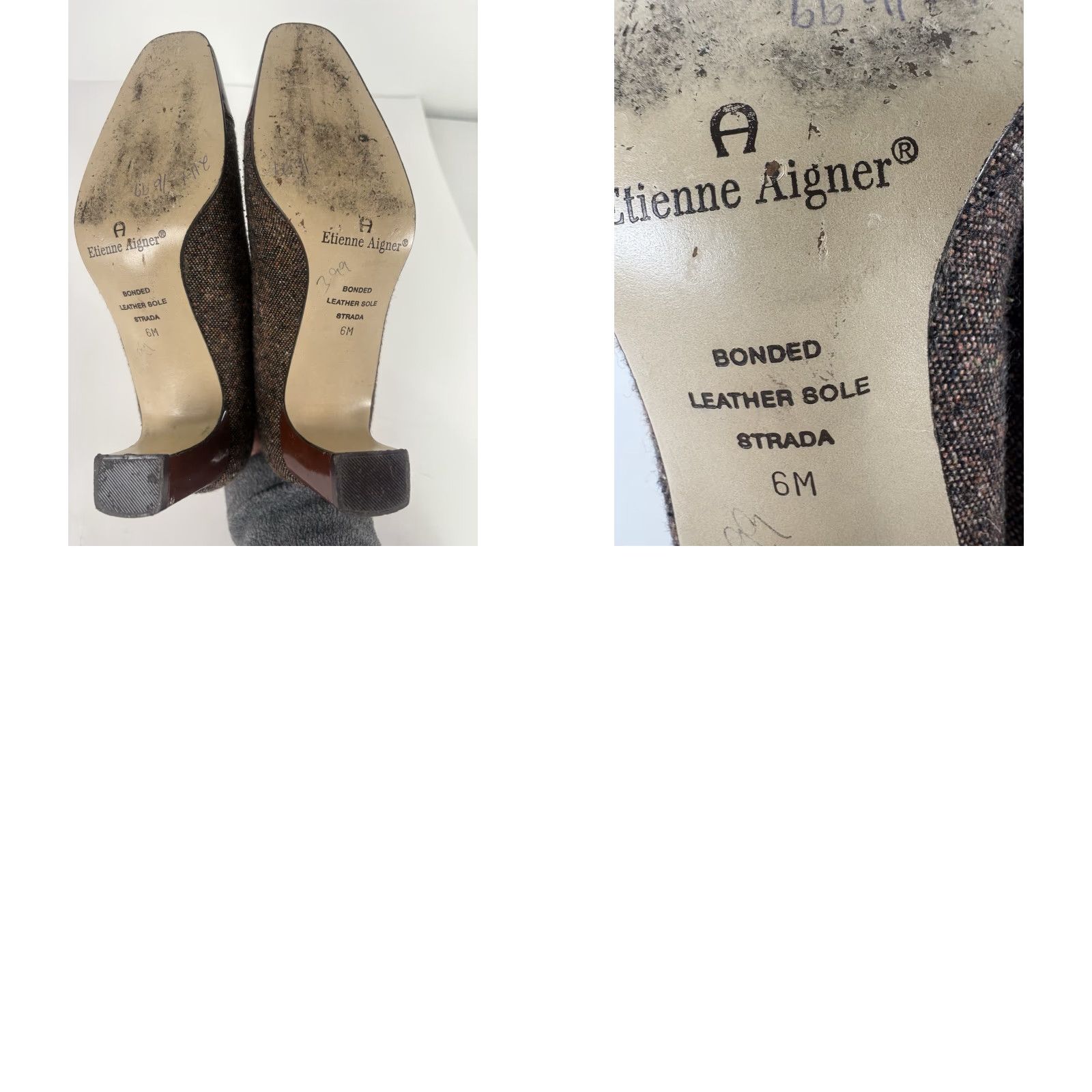 Etienne Aigner Etienne Aigner Strada Fabric Upper 2.5in Square Toe Heels Womens Size 6M Spain Size US 6 / IT 36 - 8 Thumbnail