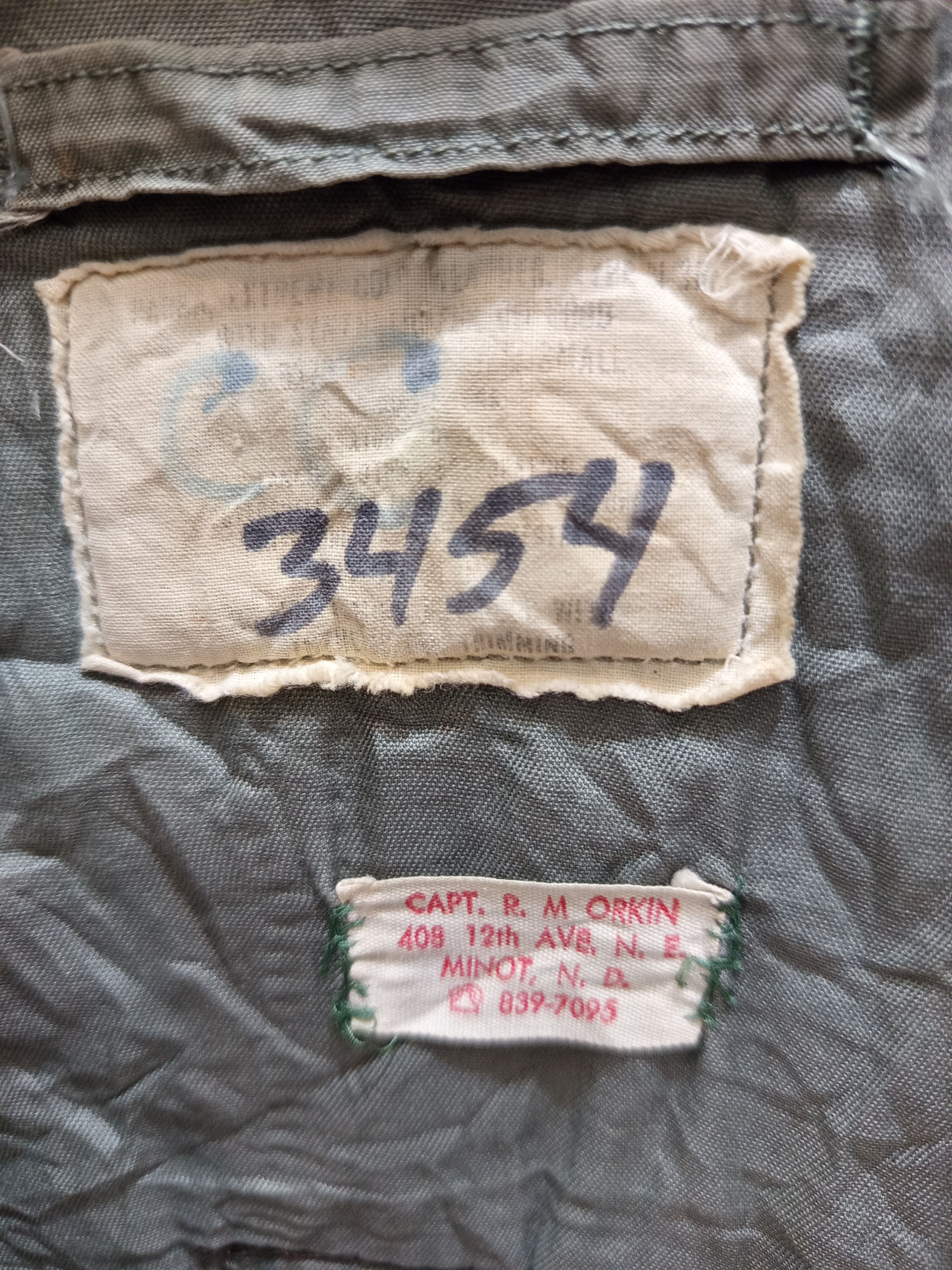 Vintage 1960s US Air Force USAF Tag Officer Vietnam War Era Parka Size US L / EU 52-54 / 3 - 16 Thumbnail