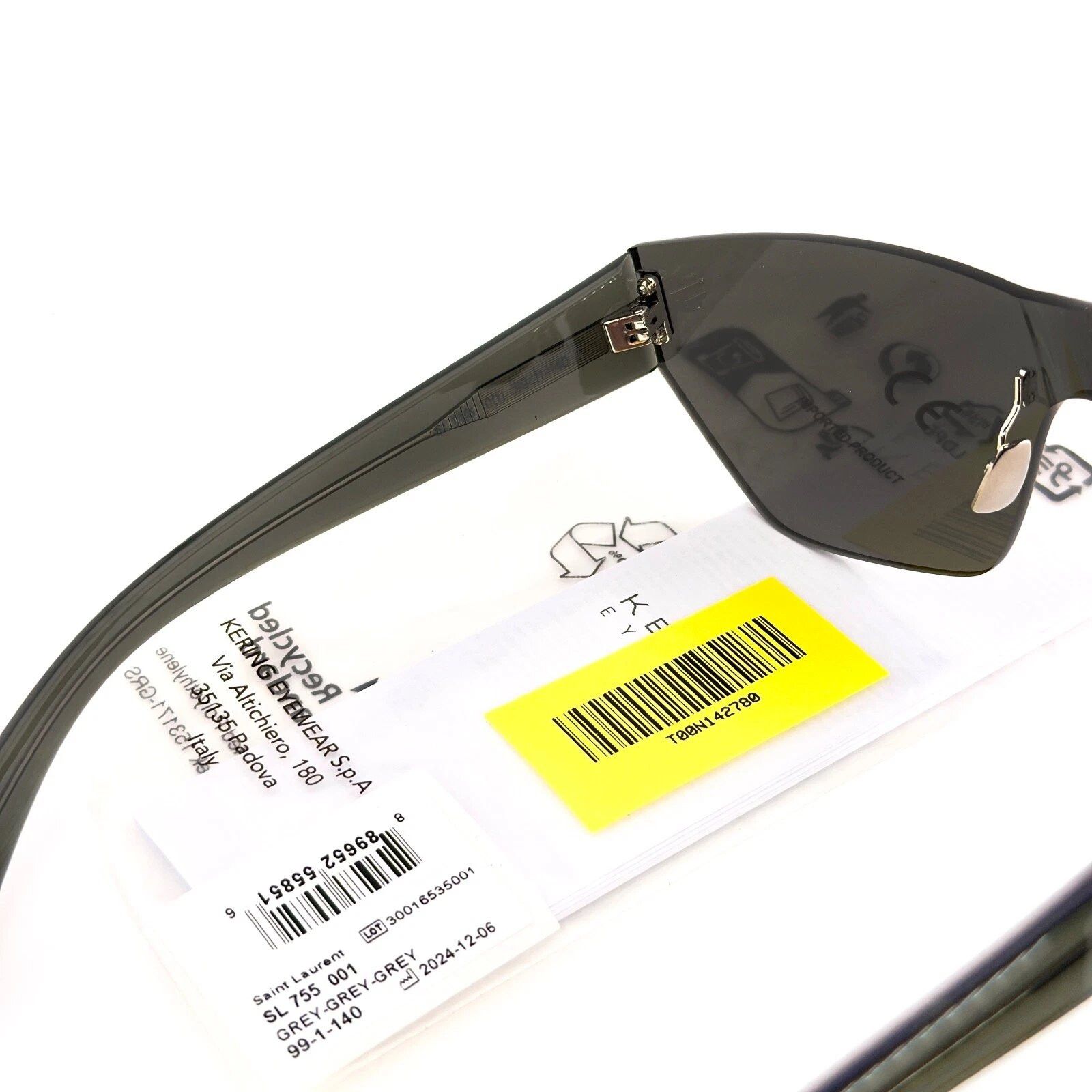 Saint Laurent Paris SAINT LAURENT SL 755 SL755 Black Cat Mask Sunglasses 001 Size ONE SIZE - 6 Thumbnail