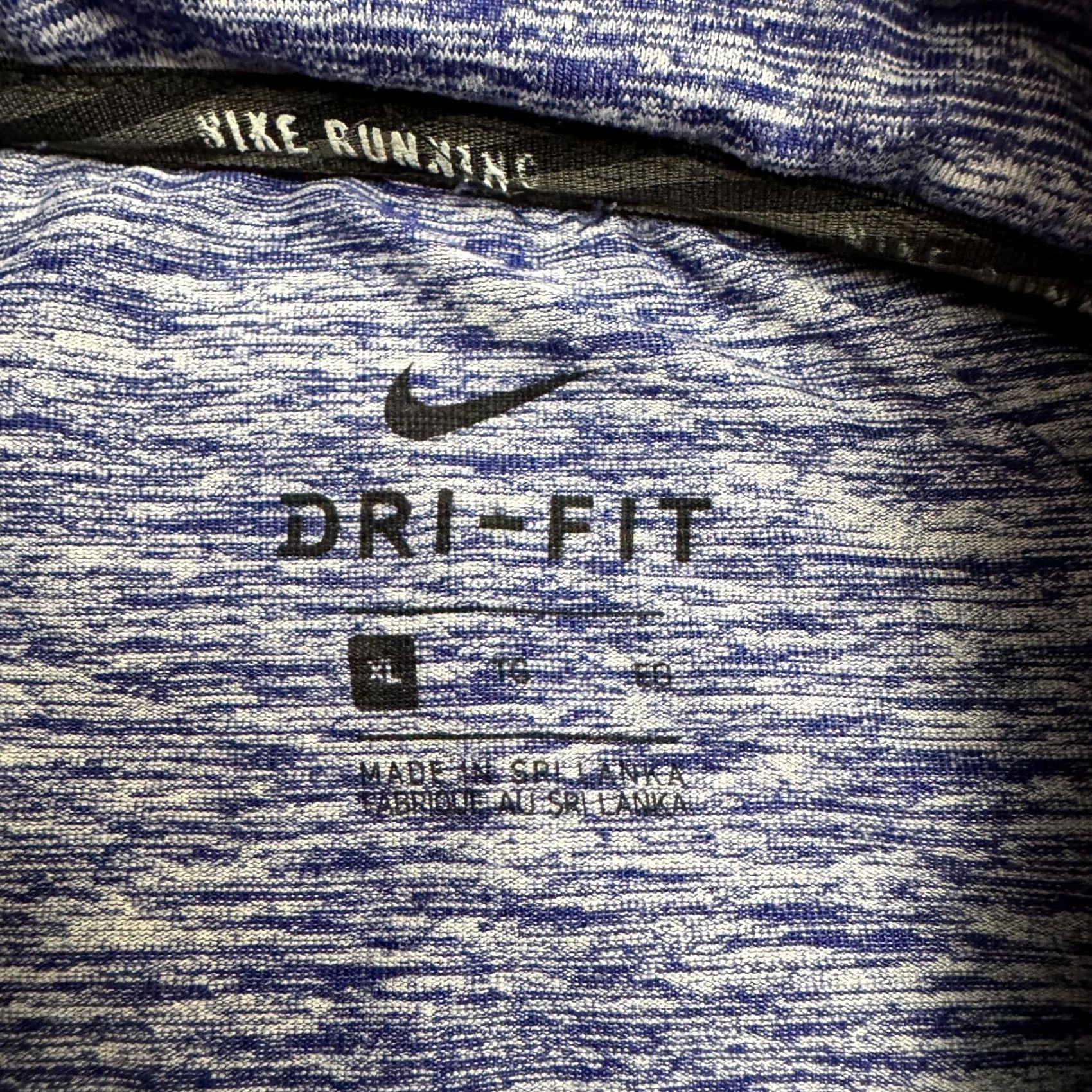 Nike Nike Dri-Fit 1/4 Zip Pullover Jacket Mens XL Heathered Blue Reflective Thumbholes Size US XL / EU 56 / 4 - 5 Thumbnail