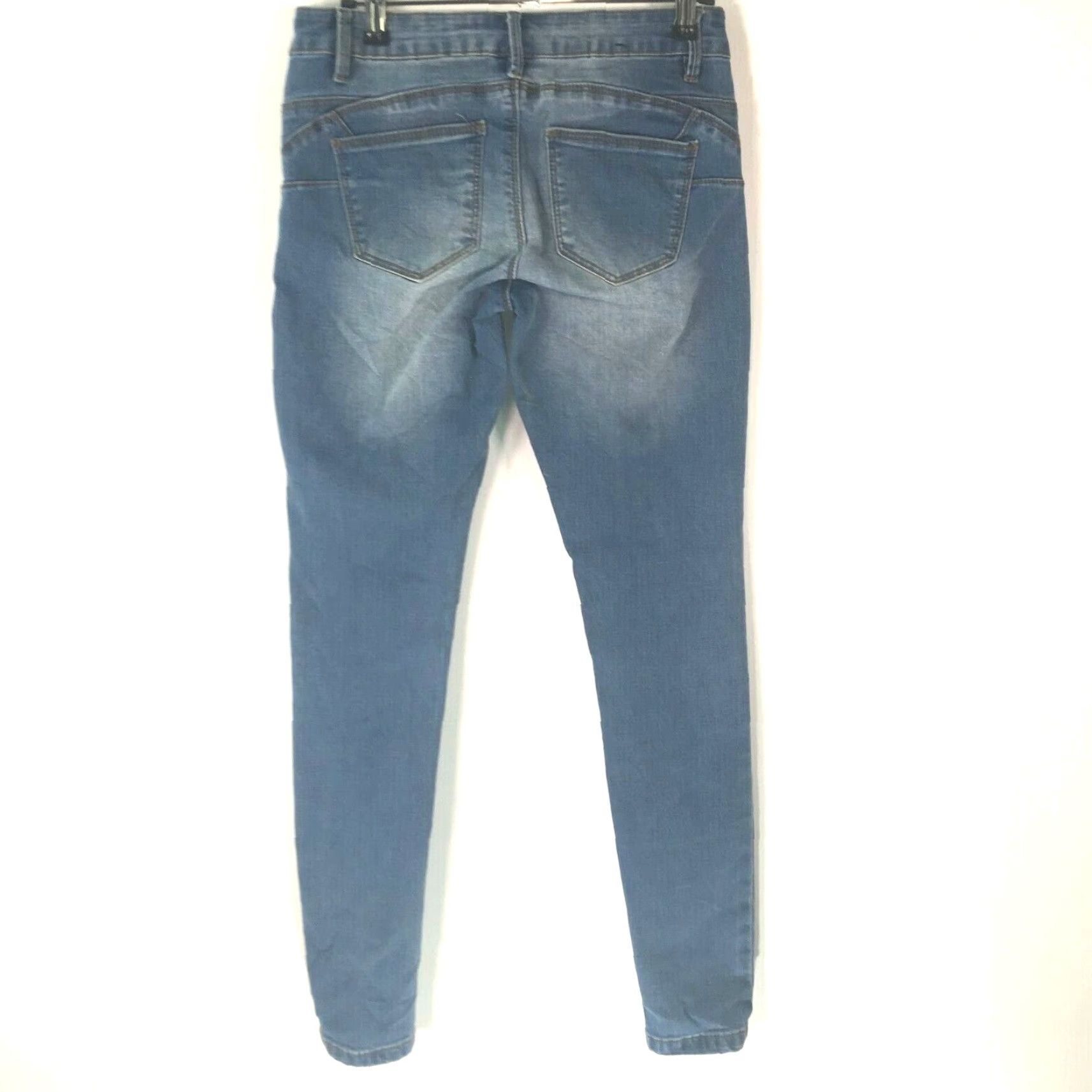 Vintage Rio Jeans Skinny Blue Denim Juniors Size 3 Low Rise 29in Inseam 5-Pocket Women’s Casual Pants Womens Size 26" / US 2 / IT 38 - 2 Thumbnail