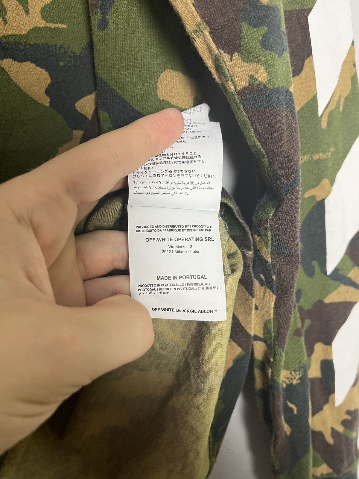 Off-White Off white camouflage long sleeve tshirt Size US S / EU 44-46 / 1 - 8 Thumbnail