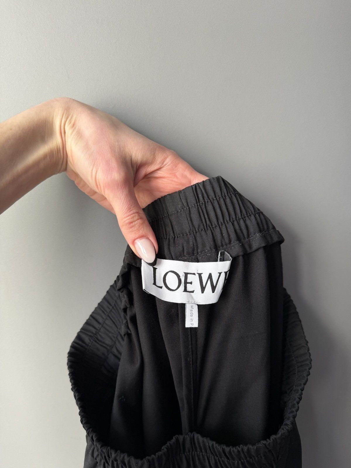 Loewe Loewe Cropped Anagram Embroidered Black Culottes Size 24" / US 00 / IT 34 - 4 Thumbnail