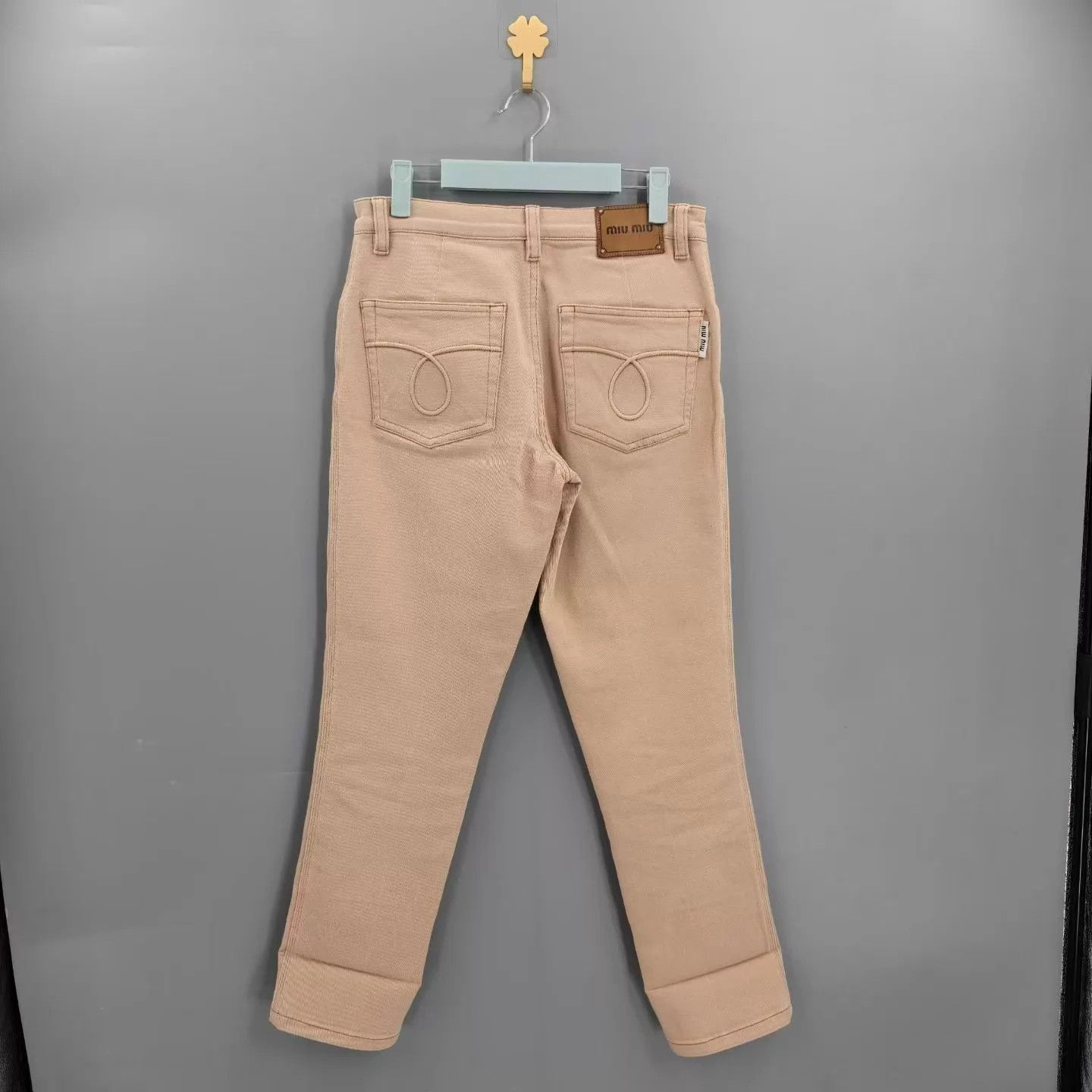 Miu Miu MIU MIU women's blush pink chino pants 36 99 Size 25" / US 0 / IT 36 - 2 Thumbnail