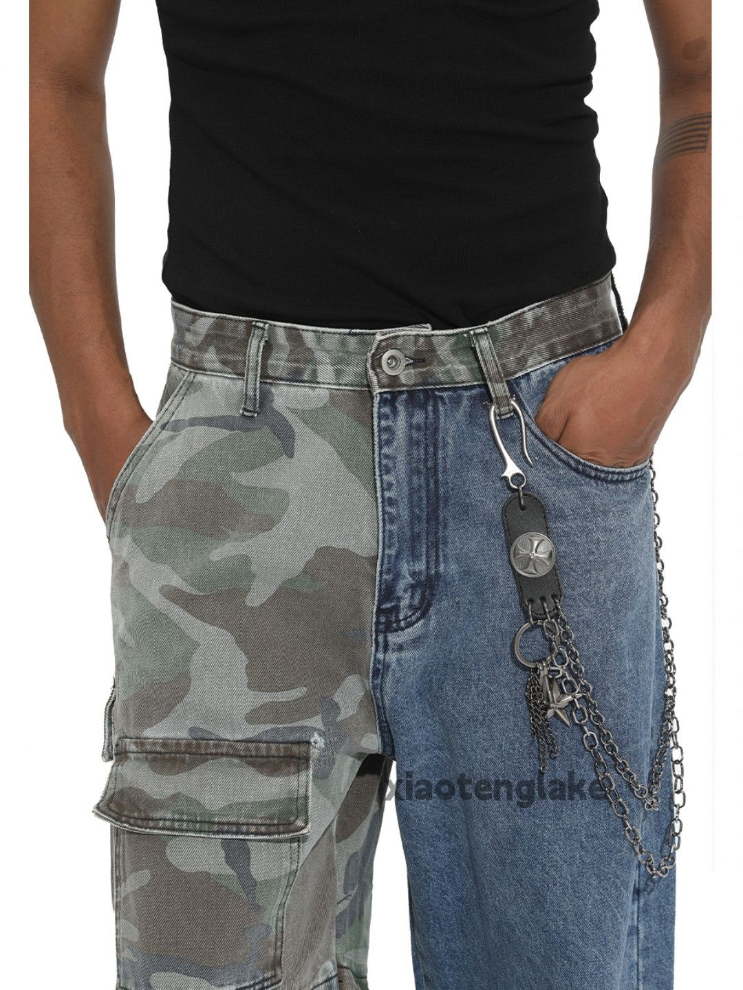 Jean Unisex outdoor utility loose baggy military jeans Size US 33 - 6 Thumbnail