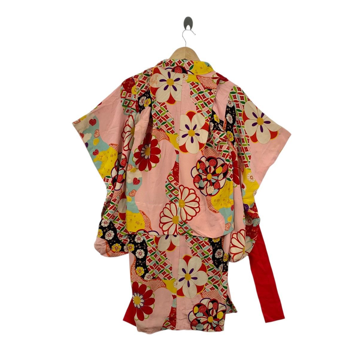 Vintage Vintage 70s KIMONO FLORAL FLOWER JAPAN Traditional AOP Pink Size M / US 6-8 / IT 42-44 - 7 Thumbnail