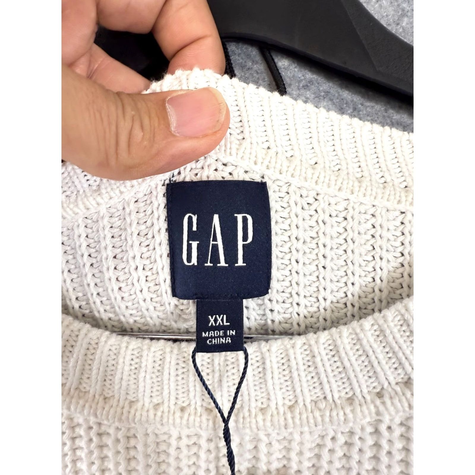 Gap Gap Pullover Sweater Womens 2XL Ivory Black Striped Crewneck Long Sleeve NWT Size XXL / US 16-18 / IT 52-54 - 7 Thumbnail