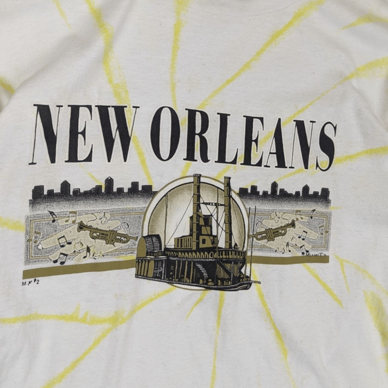 Vintage Vintage 90's ONEITA New Orleans Tie Dyed Long Sleeve T-Shirt Size US M / EU 48-50 / 2 - 5 Thumbnail