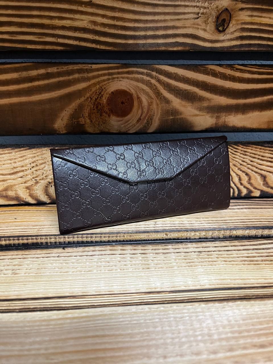 Gucci Gucci Folding Glasses Case Brown Leather Snap Vintage Size ONE SIZE - 1 Thumbnail