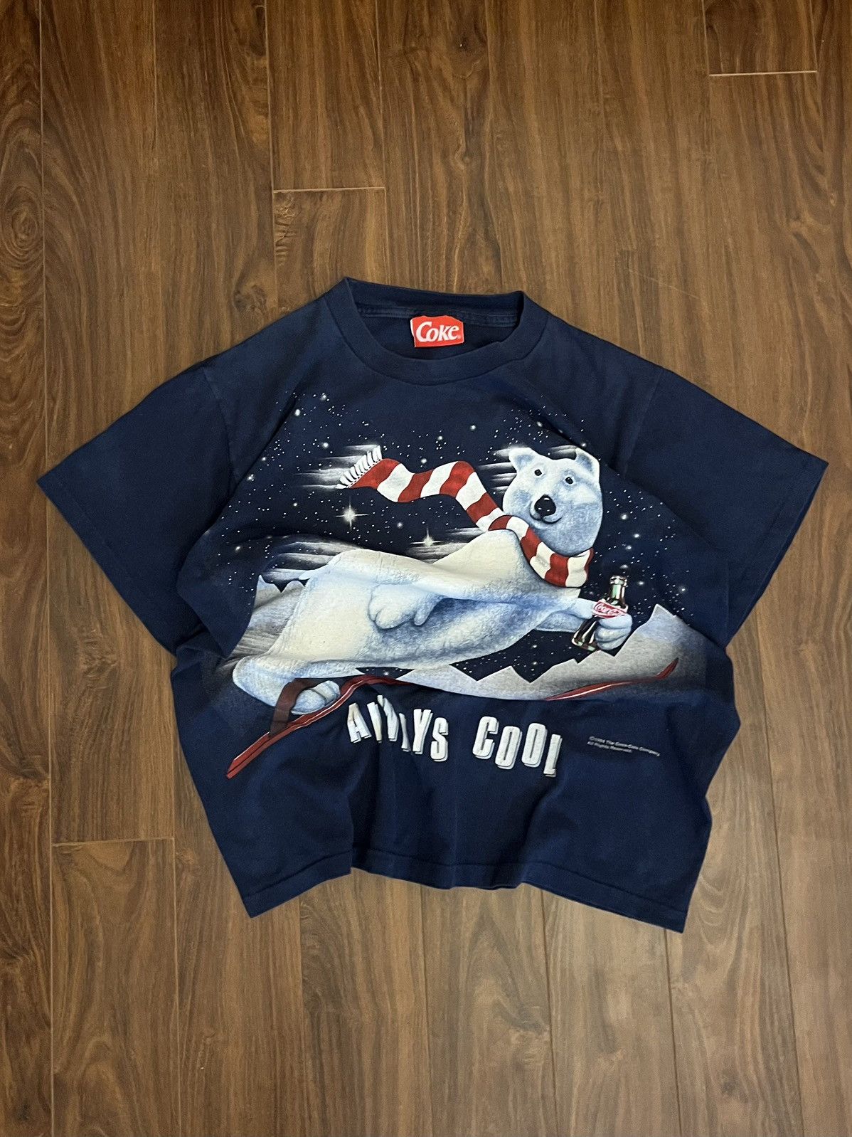 Vintage 1994 Coke Always Cool Polar Bear AOP Tee Size US L / EU 52-54 / 3 - 2 Thumbnail
