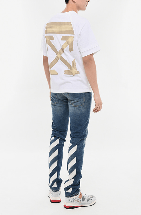 Off-White White Reconstructed Tape Arrows Logo T-Shirt Size US XL / EU 56 / 4 - 2 Thumbnail