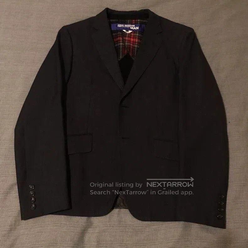 Junya Watanabe Comme des Garcons Leather Panel Blazer. Size US L / EU 52-54 / 3 - 1 Thumbnail