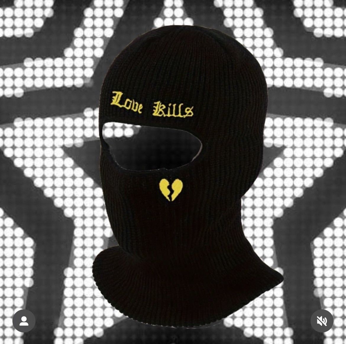 Japanese Brand Black “Love Kills” Shiesty mask Size ONE SIZE - 1 Thumbnail