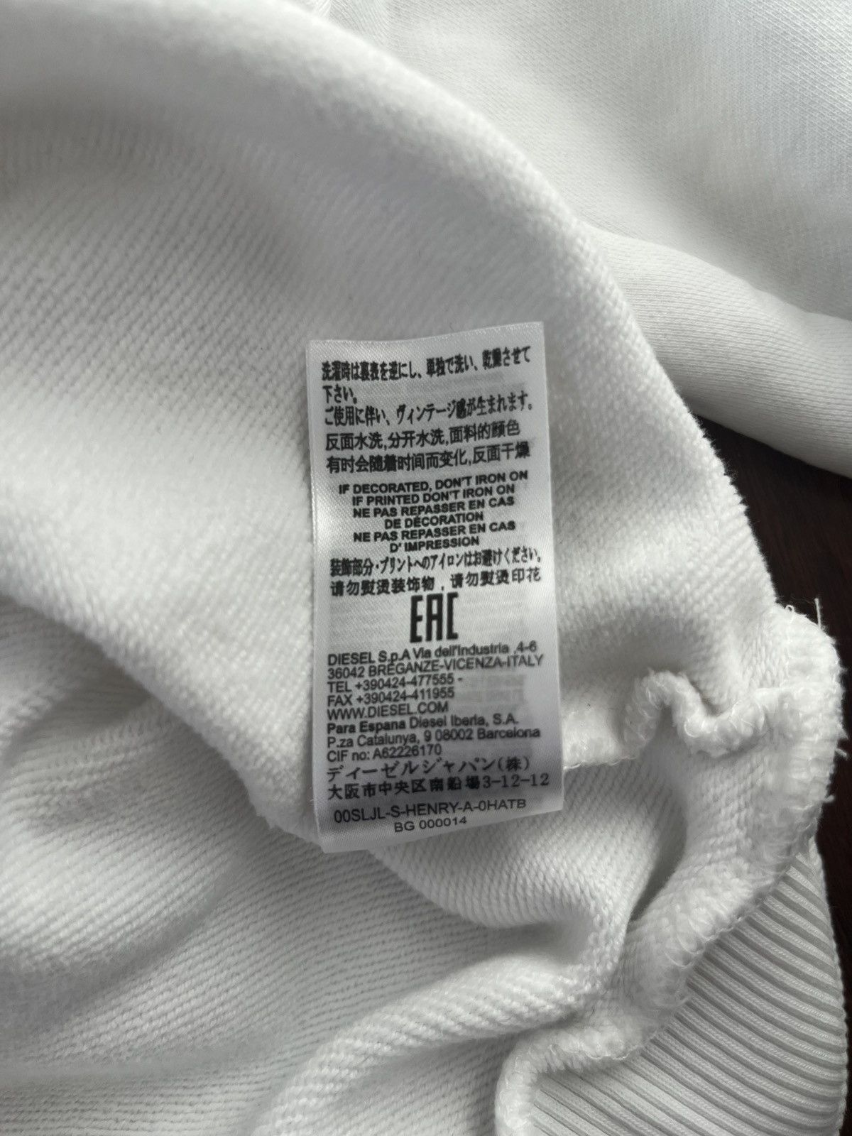 Diesel × Vintage Diesel Vintage Alternative Energy White Sweatshirt Small Size US S / EU 44-46 / 1 - 7 Thumbnail