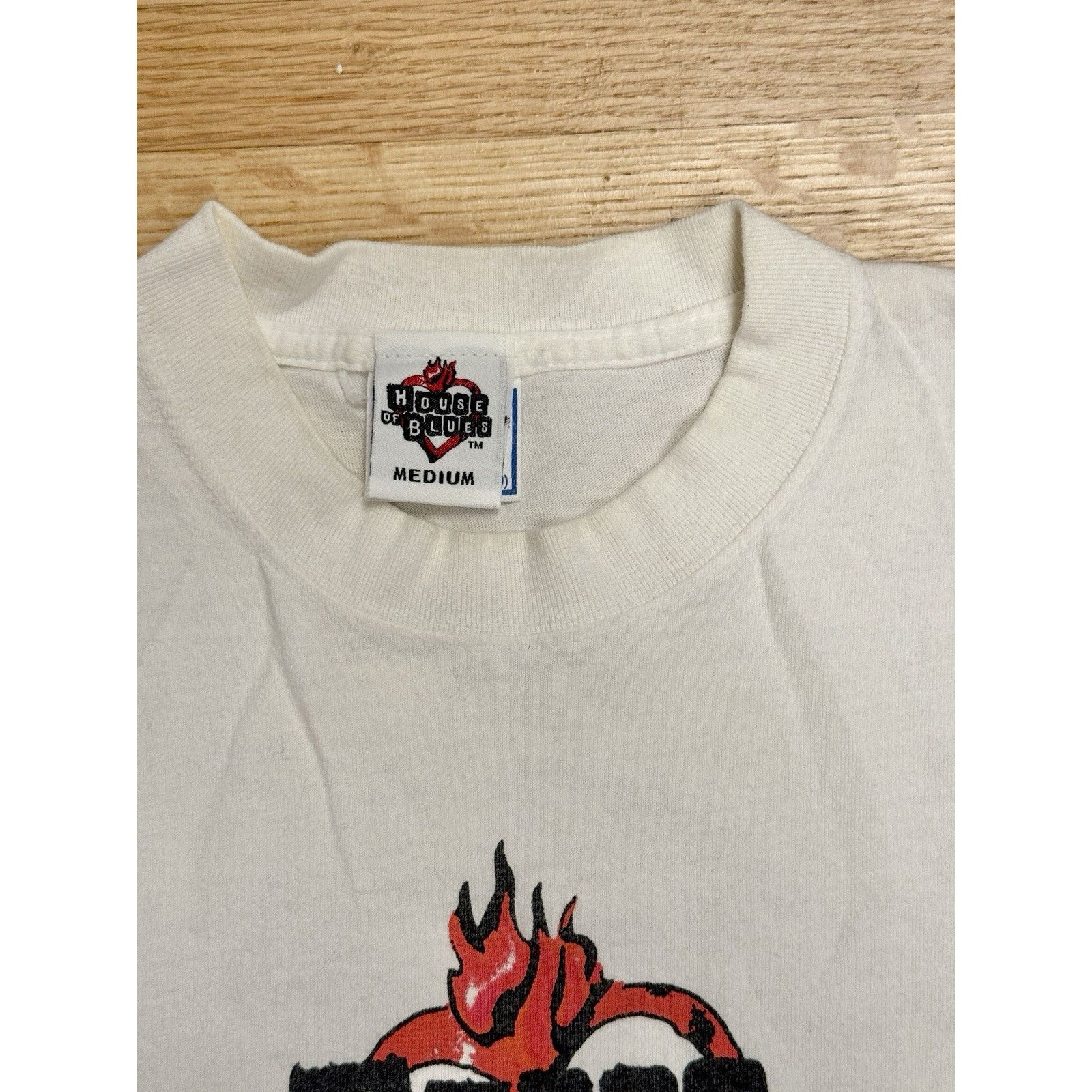 The Unbranded Brand VTG 90s T Shirt House Of Blues Las Vegas M White Tee Vintage Size US M / EU 48-50 / 2 - 6 Thumbnail