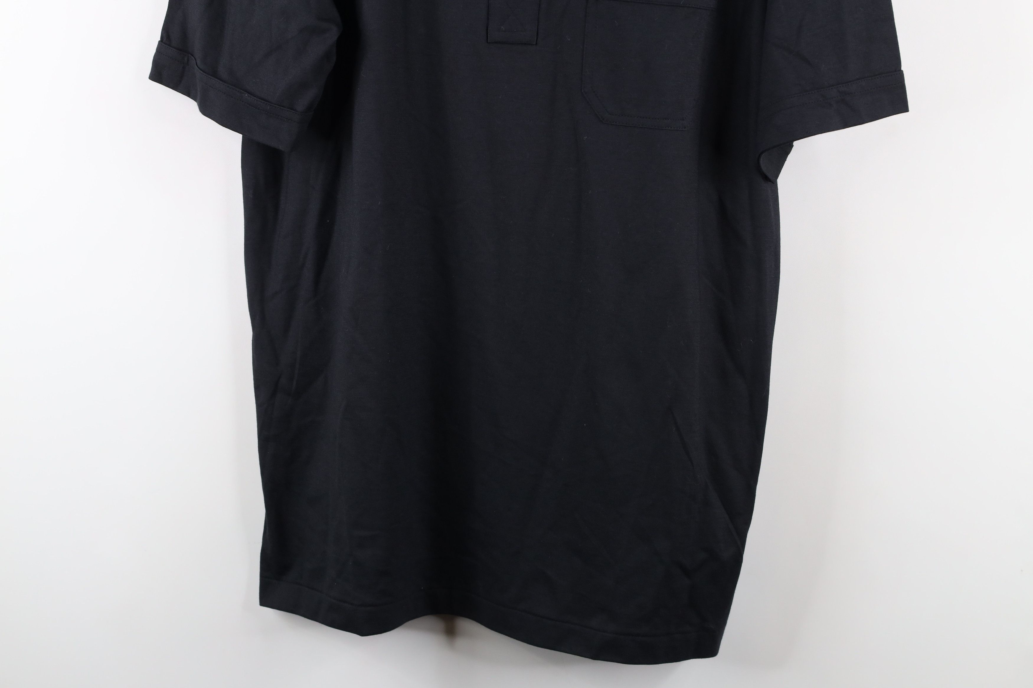 Vintage Deadstock Vintage 70s Streetwear Collared Polo Shirt Black Size US L / EU 52-54 / 3 - 3 Thumbnail