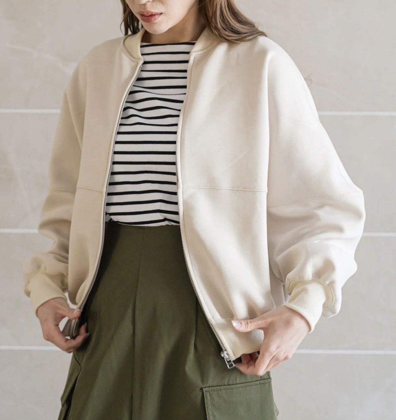 Zara Zara Interlock Bomber Jacket Sz Small Size S / US 4 / IT 40 - 1 Thumbnail