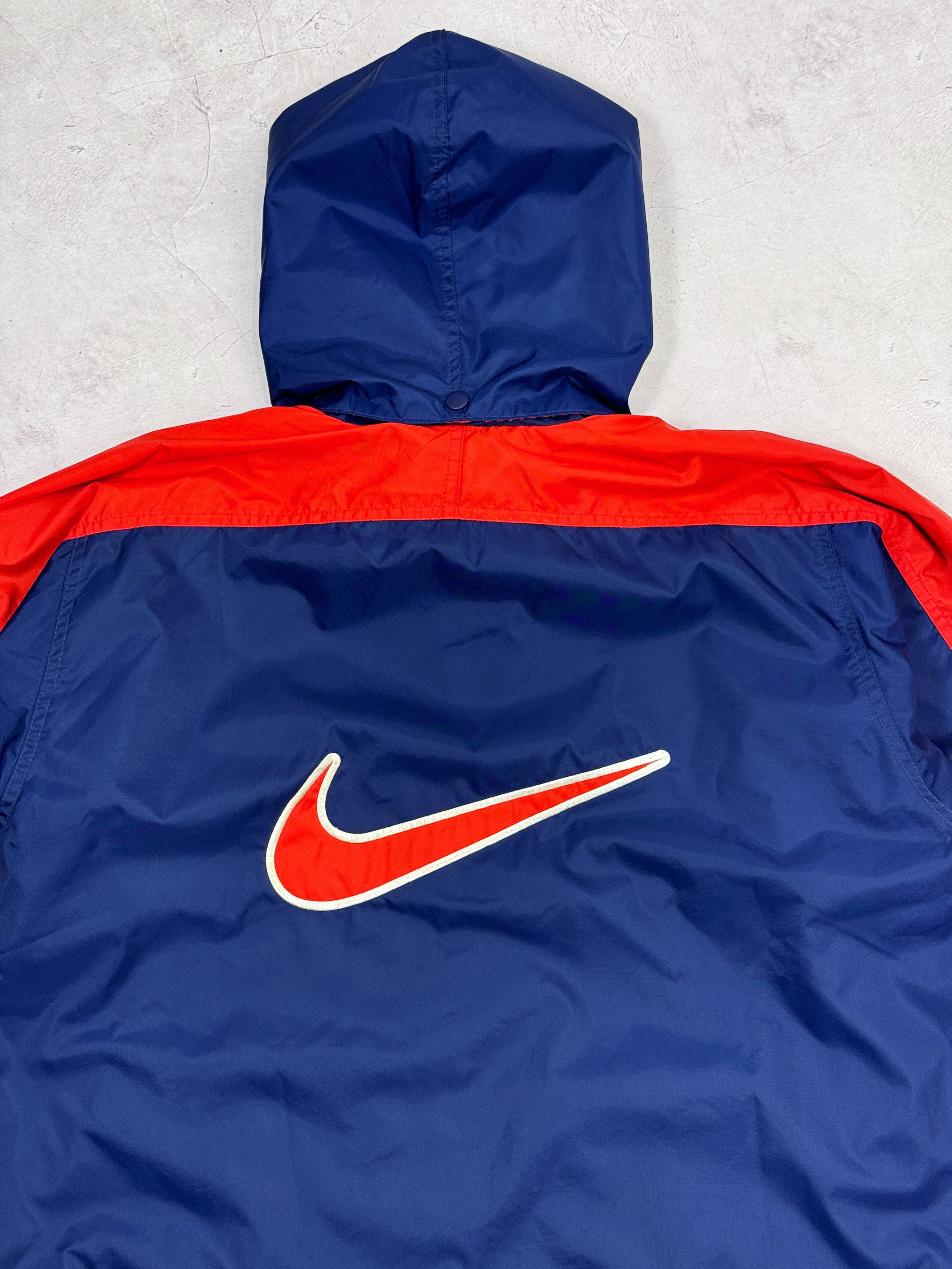 Nike × Vintage Y2K Nike Windbreaker Jacket Nylon Big Back Swoosh Logo Size US L / EU 52-54 / 3 - 21 Thumbnail