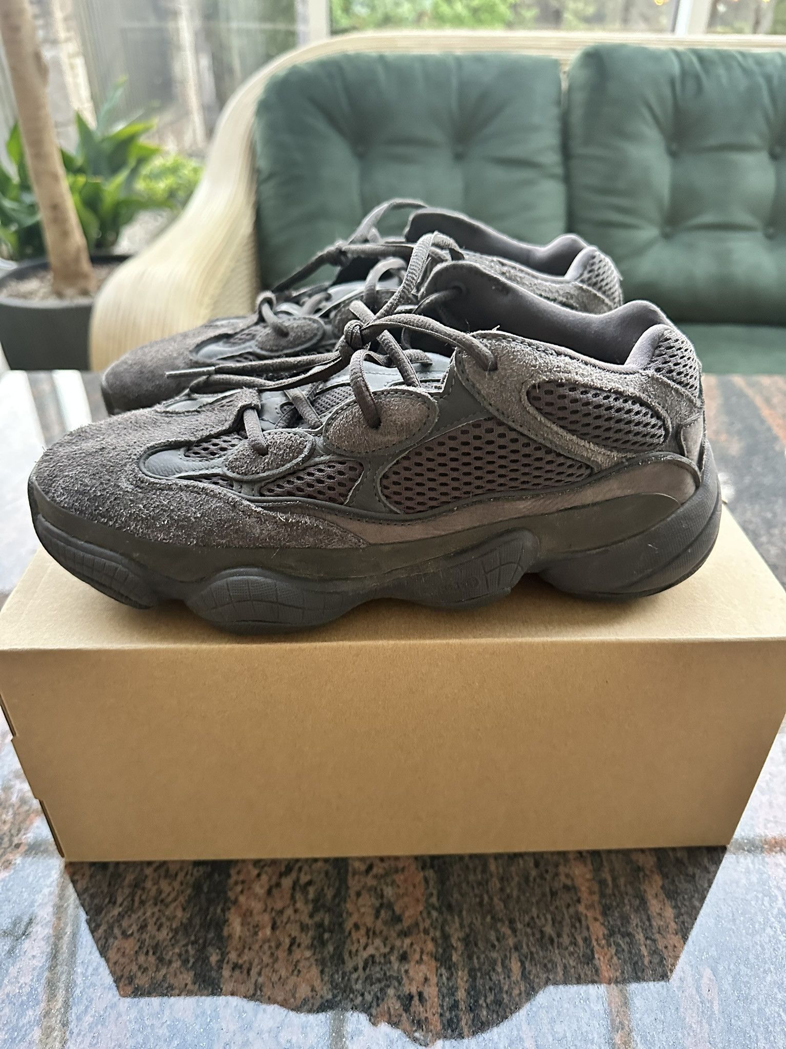 Adidas × Yeezy Adidas Yezzy Boost 500 Utility Black Size US 8 / EU 41 - 5 Thumbnail