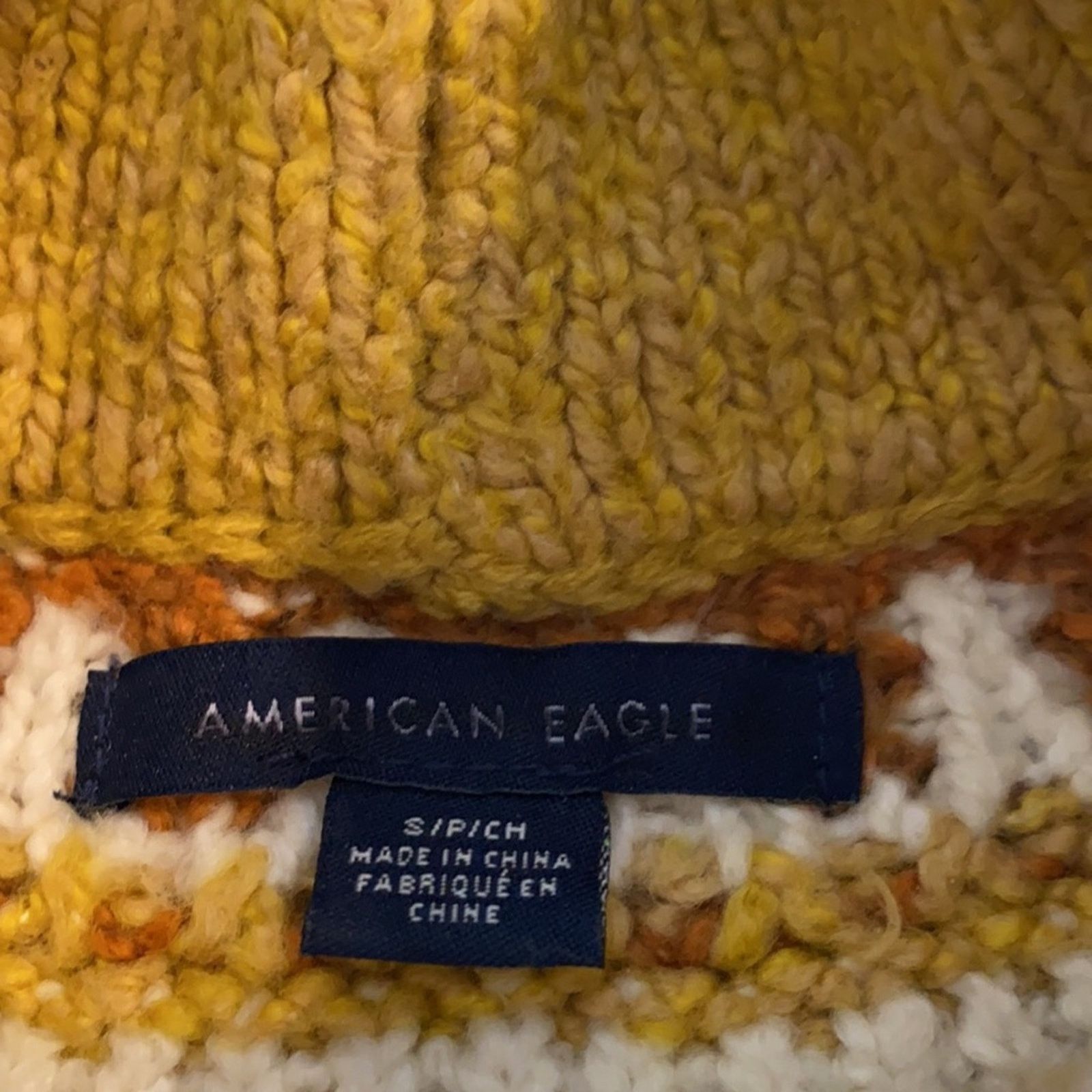 American Eagle Outfitters American Eagle mock neck fair isle mustard plush sweater Size S / US 4 / IT 40 - 5 Thumbnail