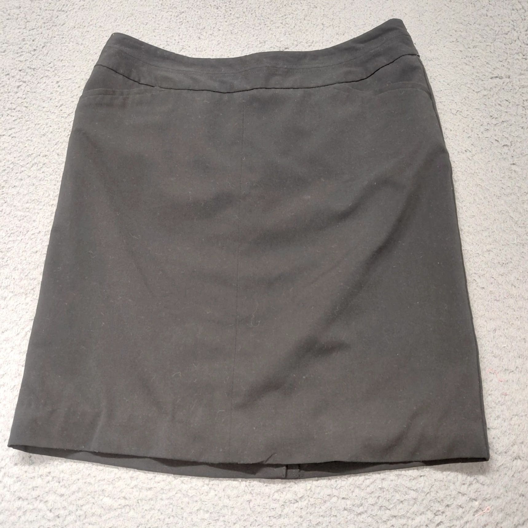 Worthington Worthington Petite Skirt Women 8P Black Pencil Pockets Zipper Preppy Cute Midi Skirt Womens Size 30" / US 8 / IT 44 - 2 Thumbnail