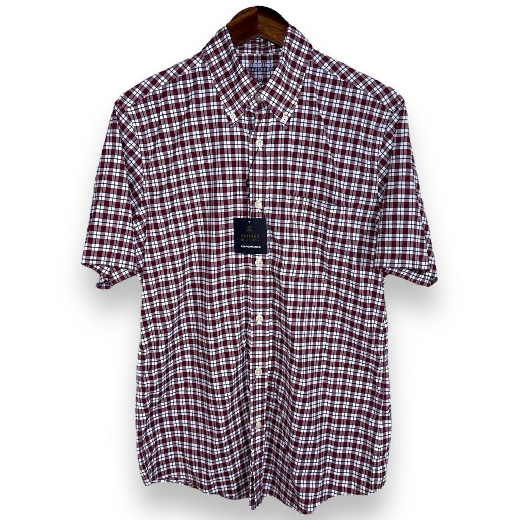 Brooks Brothers NWT Brooks Brothers Red & Navy Performance S/S Button Down M Size US M / EU 48-50 / 2 - 1 Thumbnail