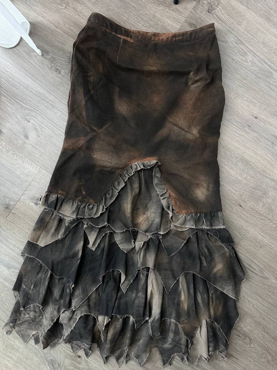 Japanese Brand × Vintage Vintage RQ-BL Avant Garde Long Brown Womens Skirt Size 32" / US 10 / IT 46 - 6 Thumbnail