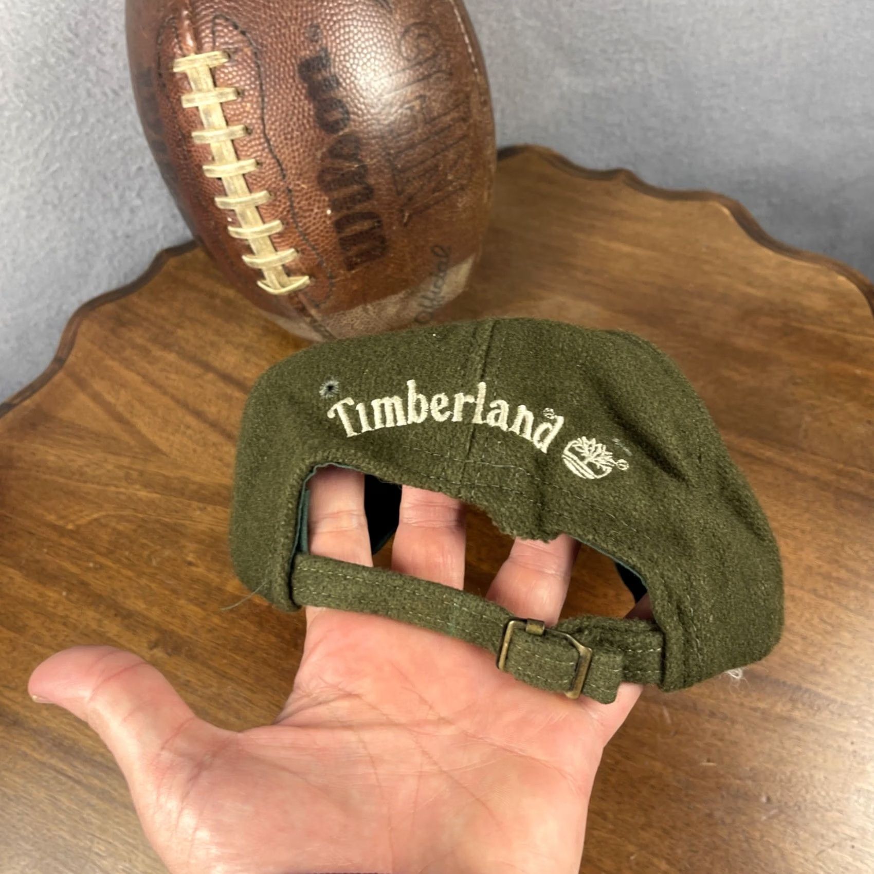 Timberland VINTAGE Timberland Cap Hat Wool Suede Leather One Size Made In USA Weathergear 90s Outdoor USA Size ONE SIZE - 2 Thumbnail
