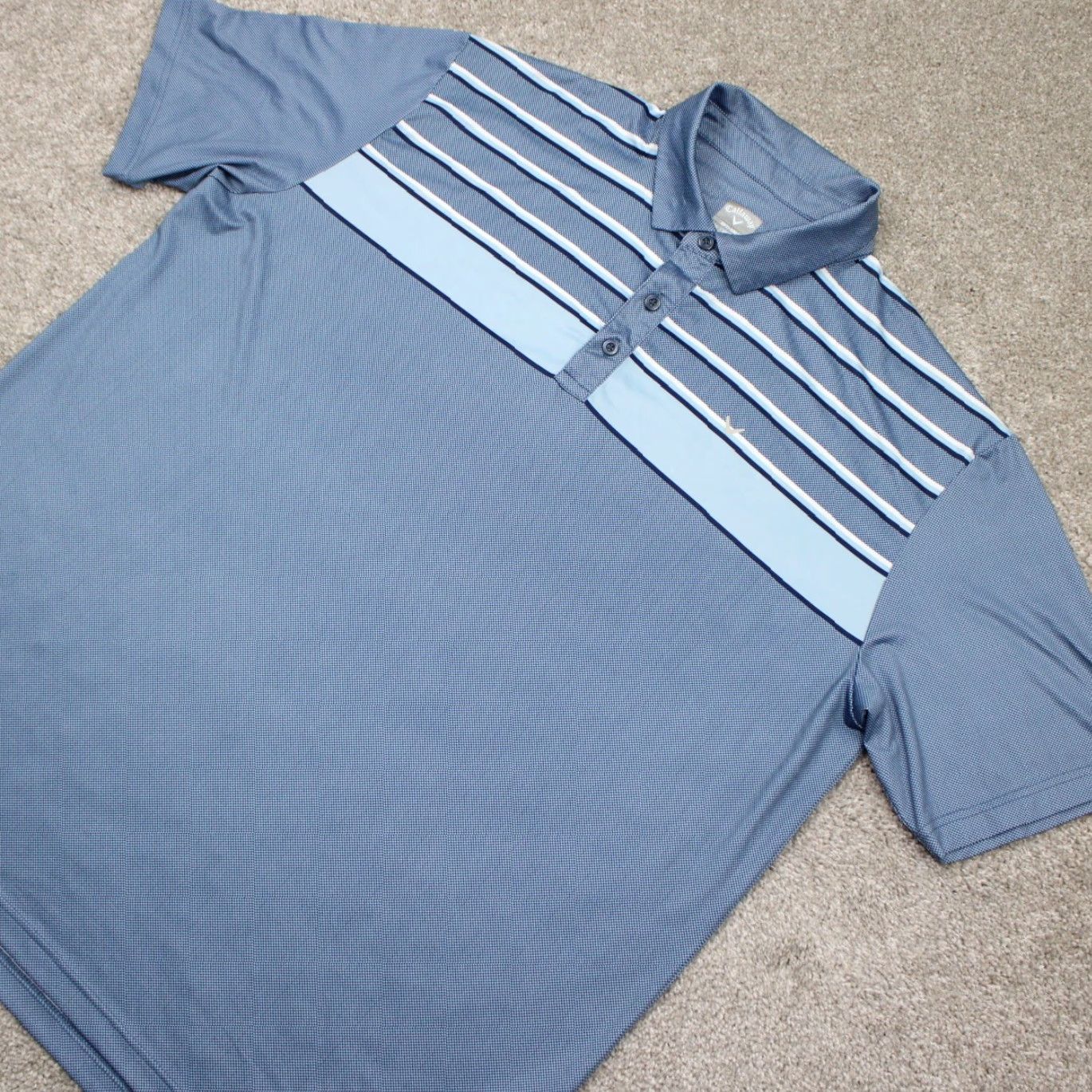 Callaway Callaway Polo Shirt Mens 2XL Blue Opti-Dri Golf Polyester S/S Pullover Stretch Polo Size US XXL / EU 58 / 5 - 3 Thumbnail
