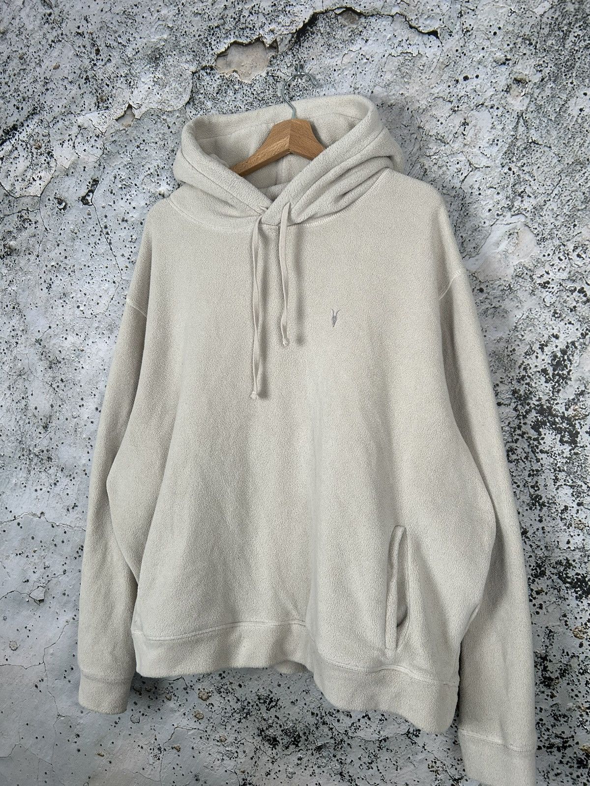 Allsaints Allsaints Fluffy Cream Hoodie Streetwear Designer Hype Size US L / EU 52-54 / 3 - 2 Thumbnail