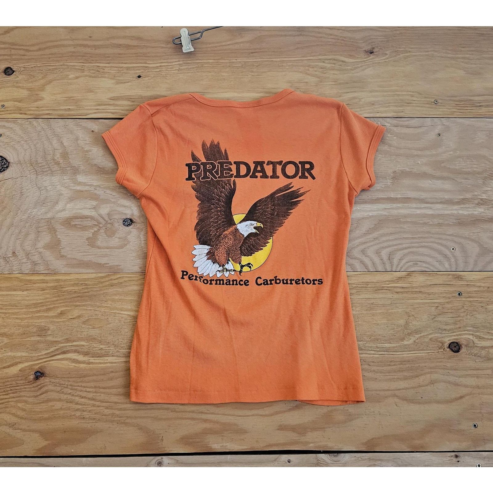 Other 80s Predator Eagle Double Sided Orange T-shirt Womens Sz L Size L / US 10 / IT 46 - 1 Thumbnail