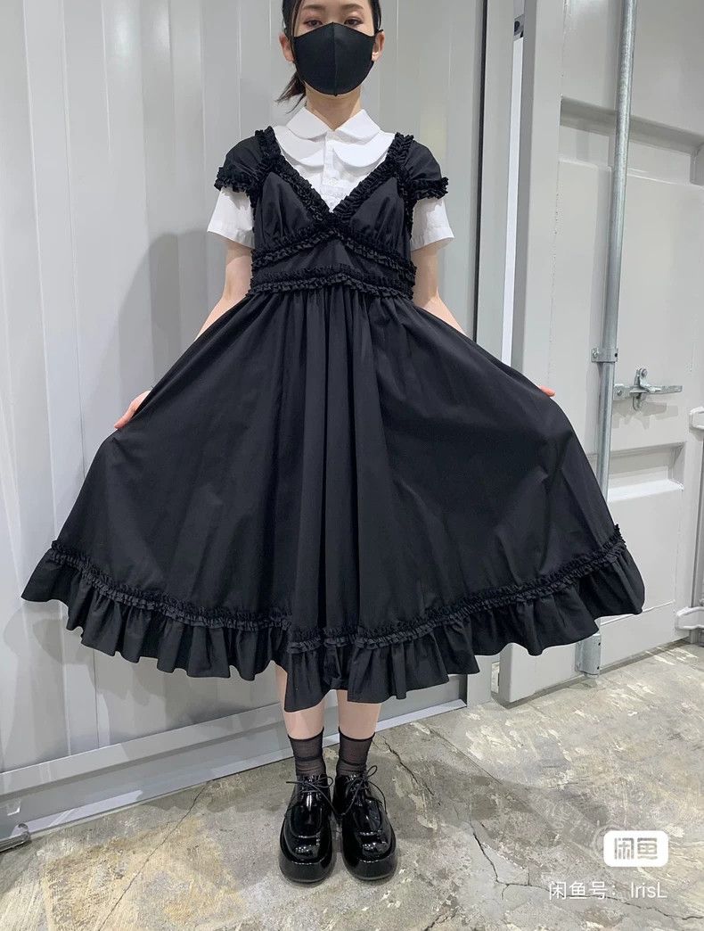 Comme des Garcons Comme Des Garcons Big V-neck dress Size XS / US 0-2 / IT 36-38 - 3 Thumbnail