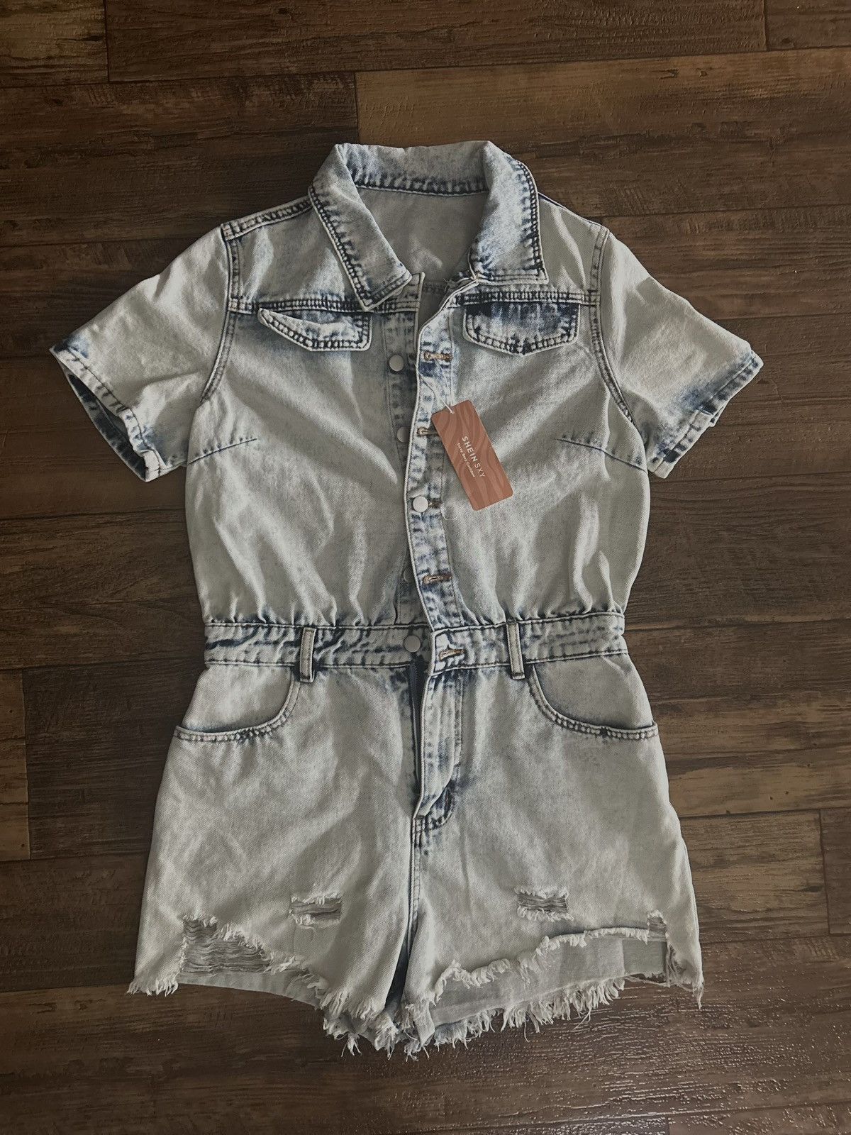 Shein Jean Jumpsuit Size 30" / US 8 / IT 44 - 1 Thumbnail