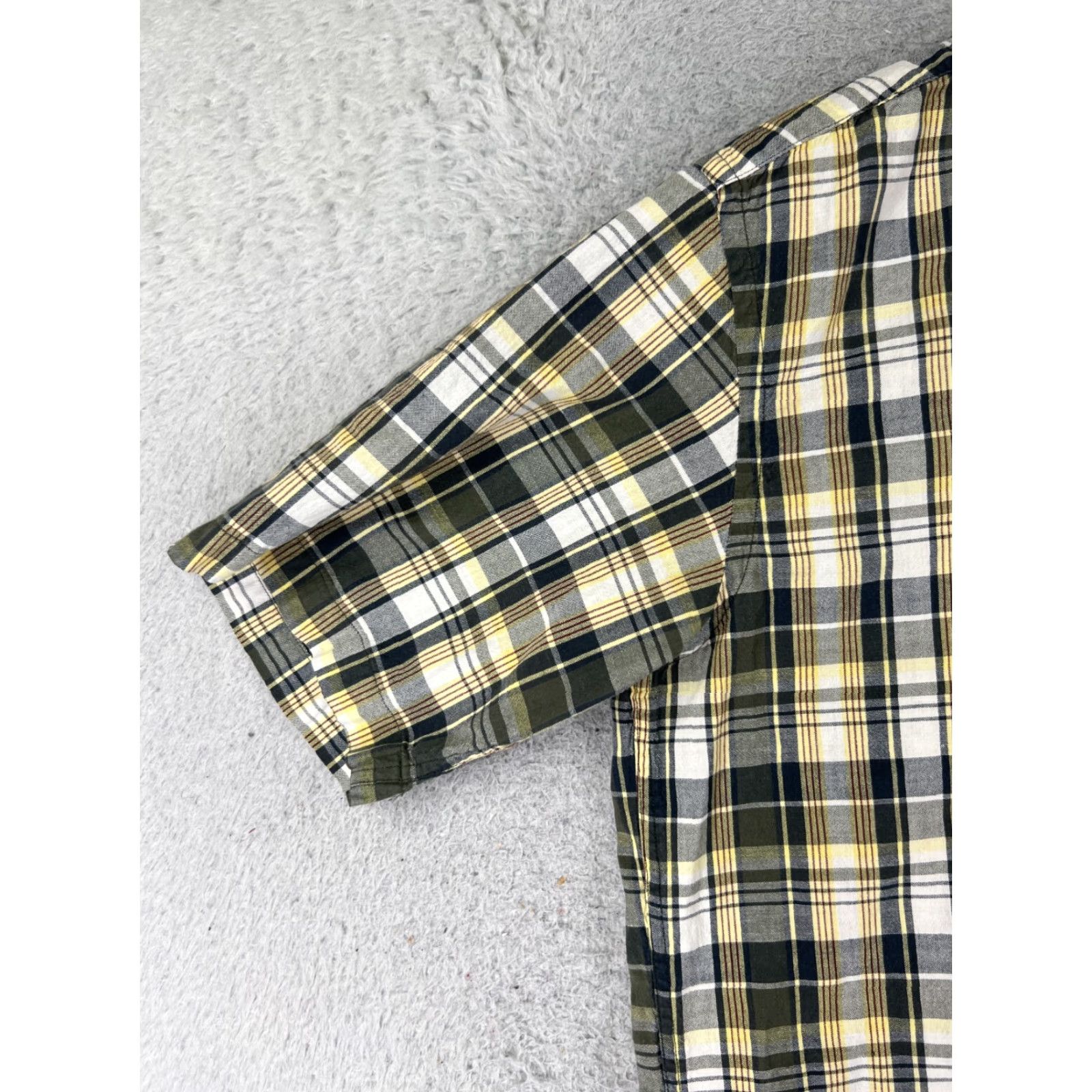 Tommy Hilfiger Tommy Hilfiger Shirt Men Small Yellow Black Plaid Button-Up Short Sleeve Cotton Size US S / EU 44-46 / 1 - 3 Thumbnail