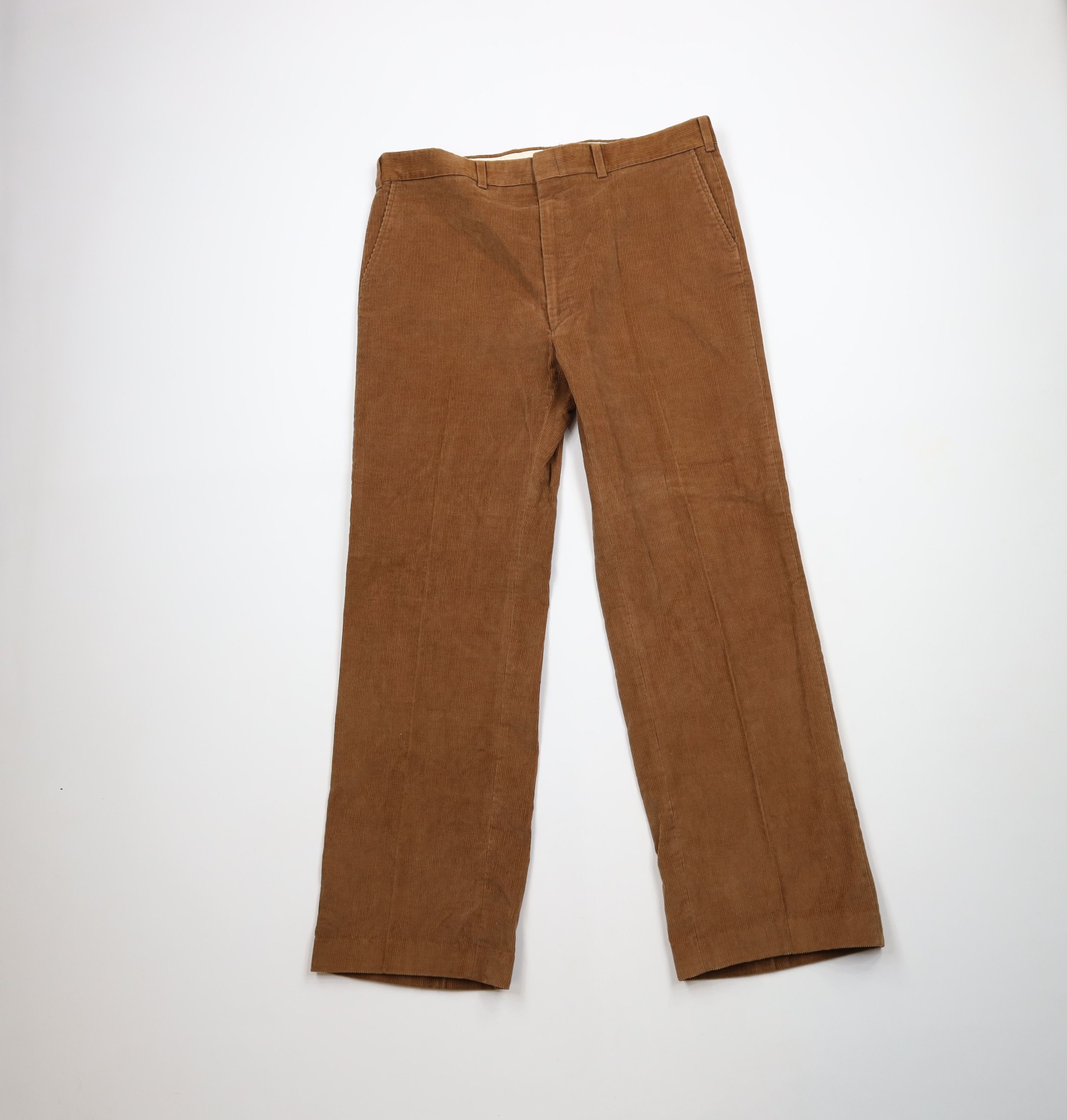 Vintage Vintage 70s Streetwear Wide Leg Corduroy Chino Pants USA Size US 36 / EU 52 - 1 Thumbnail