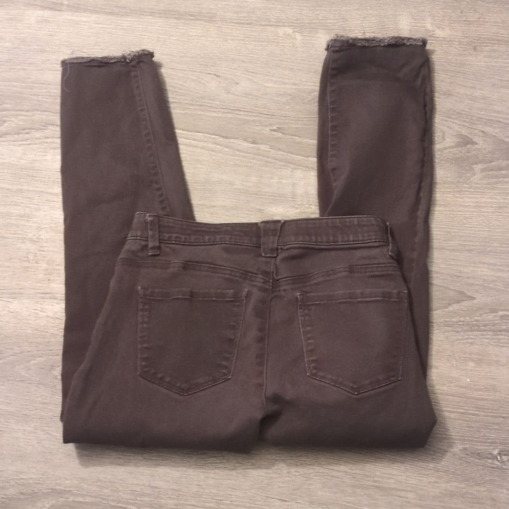 Other Democracy grayish black fringe jeans size 2 Size 26" / US 2 / IT 38 - 6 Thumbnail