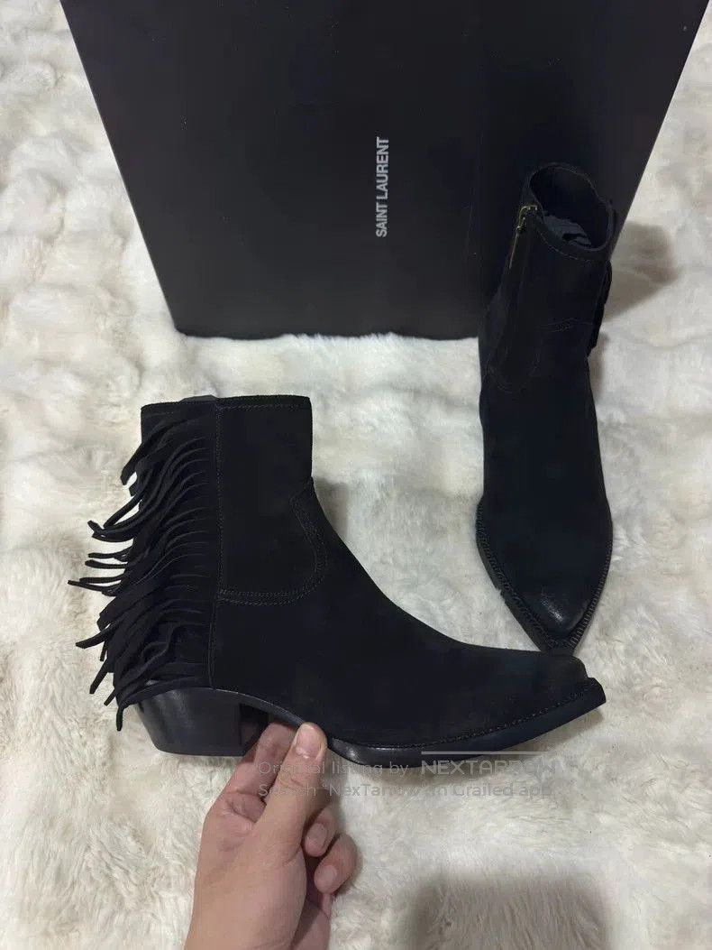 Yves Saint Laurent Saint Laurent Fringe Suede Boots . Size US 10 / EU 43 - 2 Thumbnail