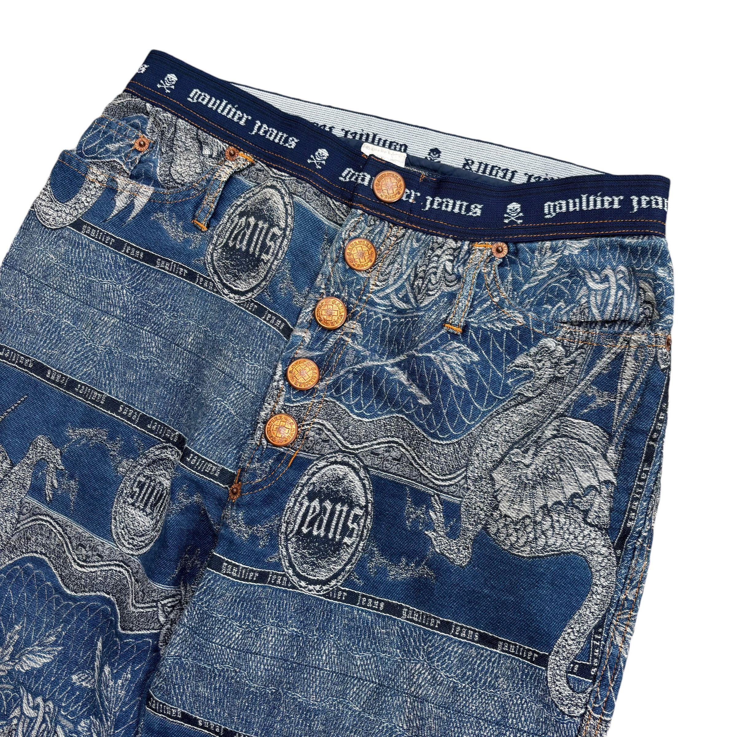 Jean Paul Gaultier FW 95 Jean Paul Gaultier Dragon Tattoo Pants Size US 28 / EU 44 - 5 Thumbnail