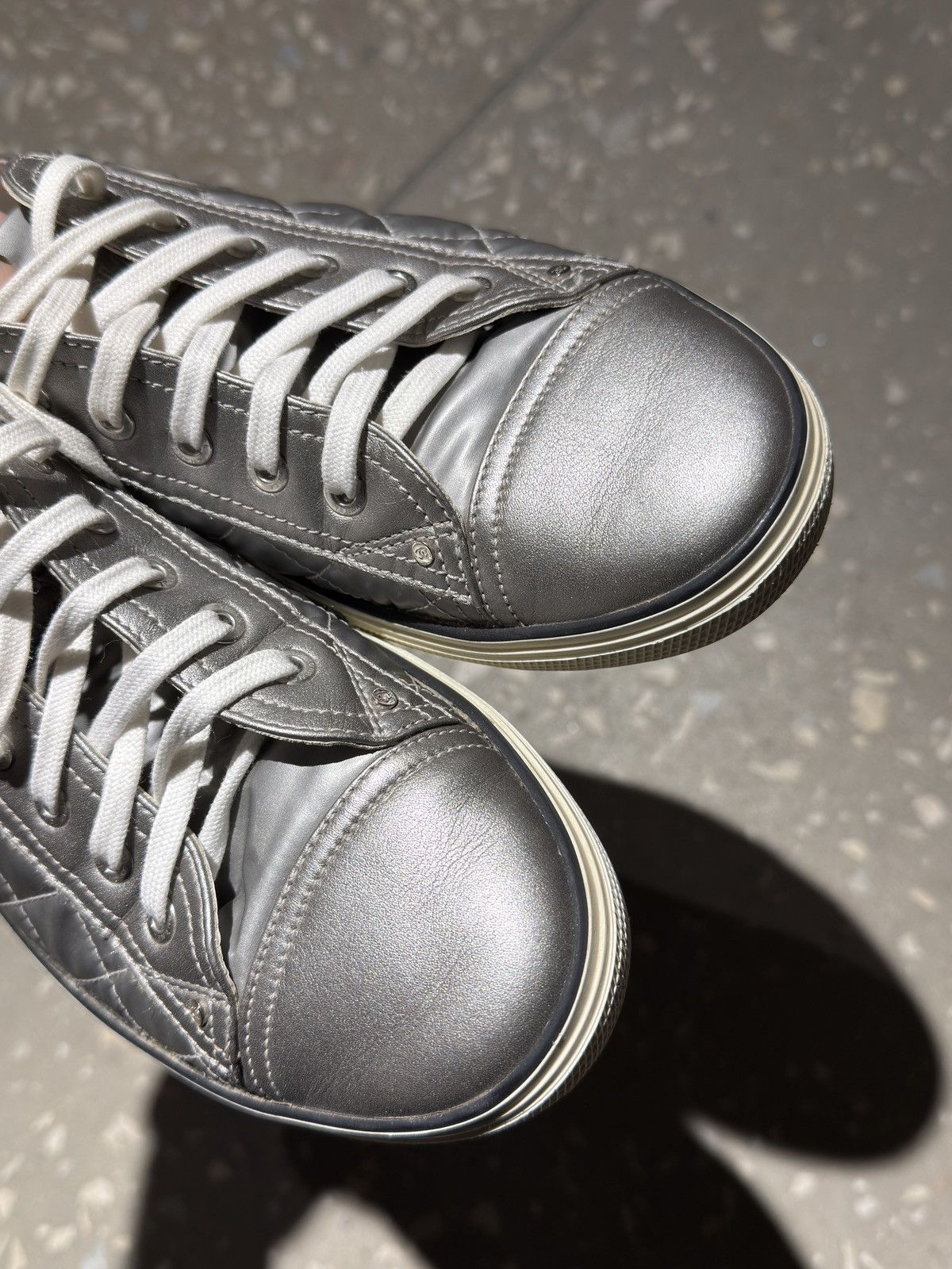 Chanel Chanel silver sneakers Size US 10 / IT 40 - 7 Thumbnail