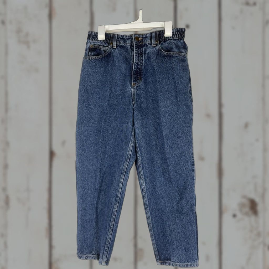 Vintage VINTAGE LL Bean Women's High-Rise Jeans 12P Blue 90s Retro Cotton Capris Size 34" / US 12 / IT 48 - 1 Thumbnail