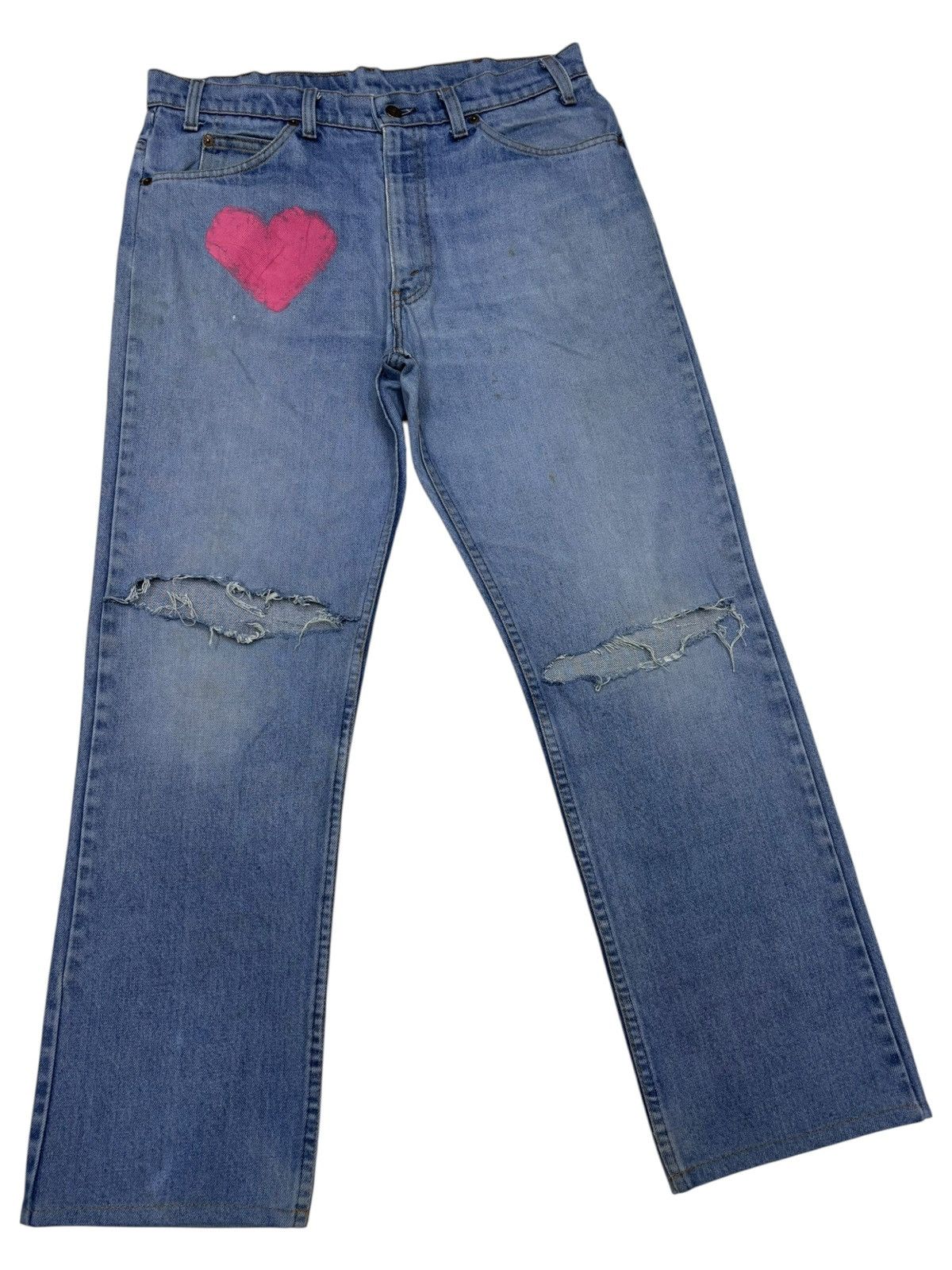 Kapital RARE VINTAGE LEVIS 505 ORANGE TAB HAND PAINTED BAGGY JEANS Size US 34 / EU 50 - 4 Thumbnail
