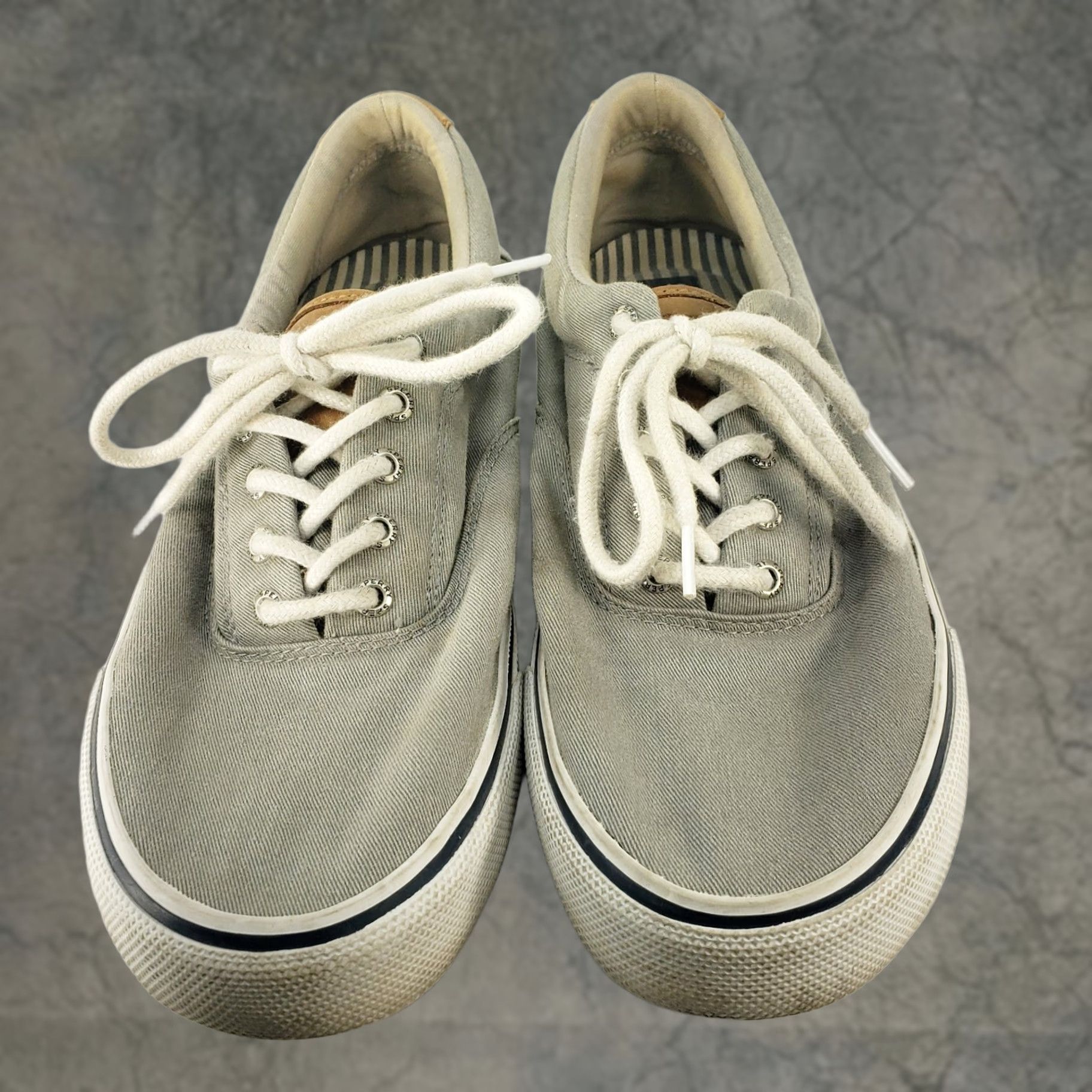 Sperry SPERRY Men’s Sneaker STS22045 GREY Striper II CVO Vulcanized Sneaker SIZE 11M Cant be N/A Size US 11 / EU 44 - 1 Thumbnail