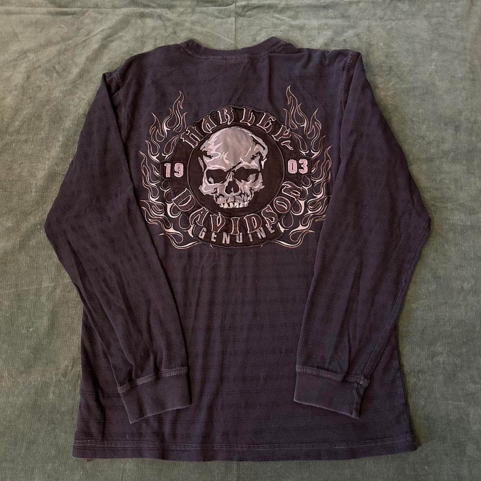 Harley Davidson Y2k harley davidson skull longsleeve Size US M / EU 48-50 / 2 - 4 Thumbnail