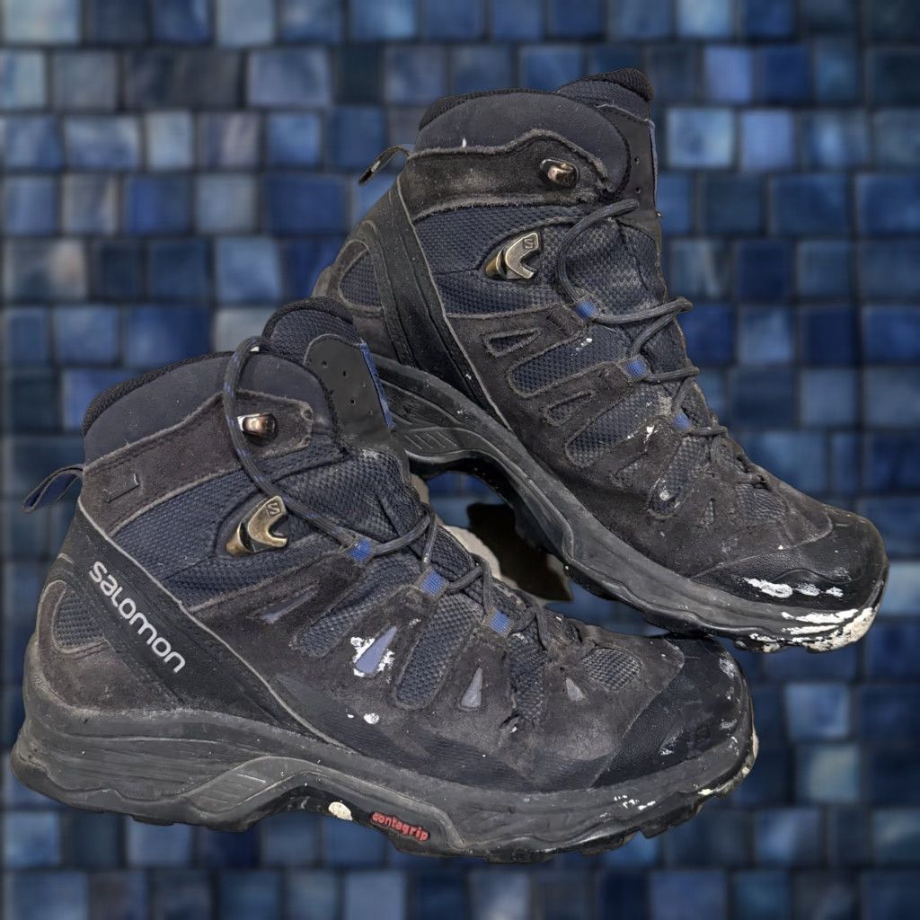 Salomon Salomon Hiking Boots Womens 8.5 Blue GORE-TEX Mid Waterproof Contagrip DISTRESS Size US 7 / IT 37 - 1 Thumbnail